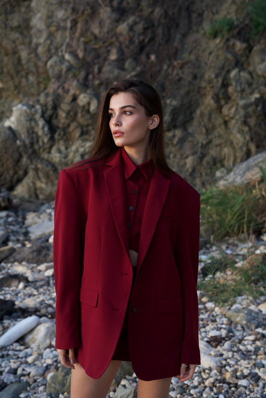 Vest in Burgundy