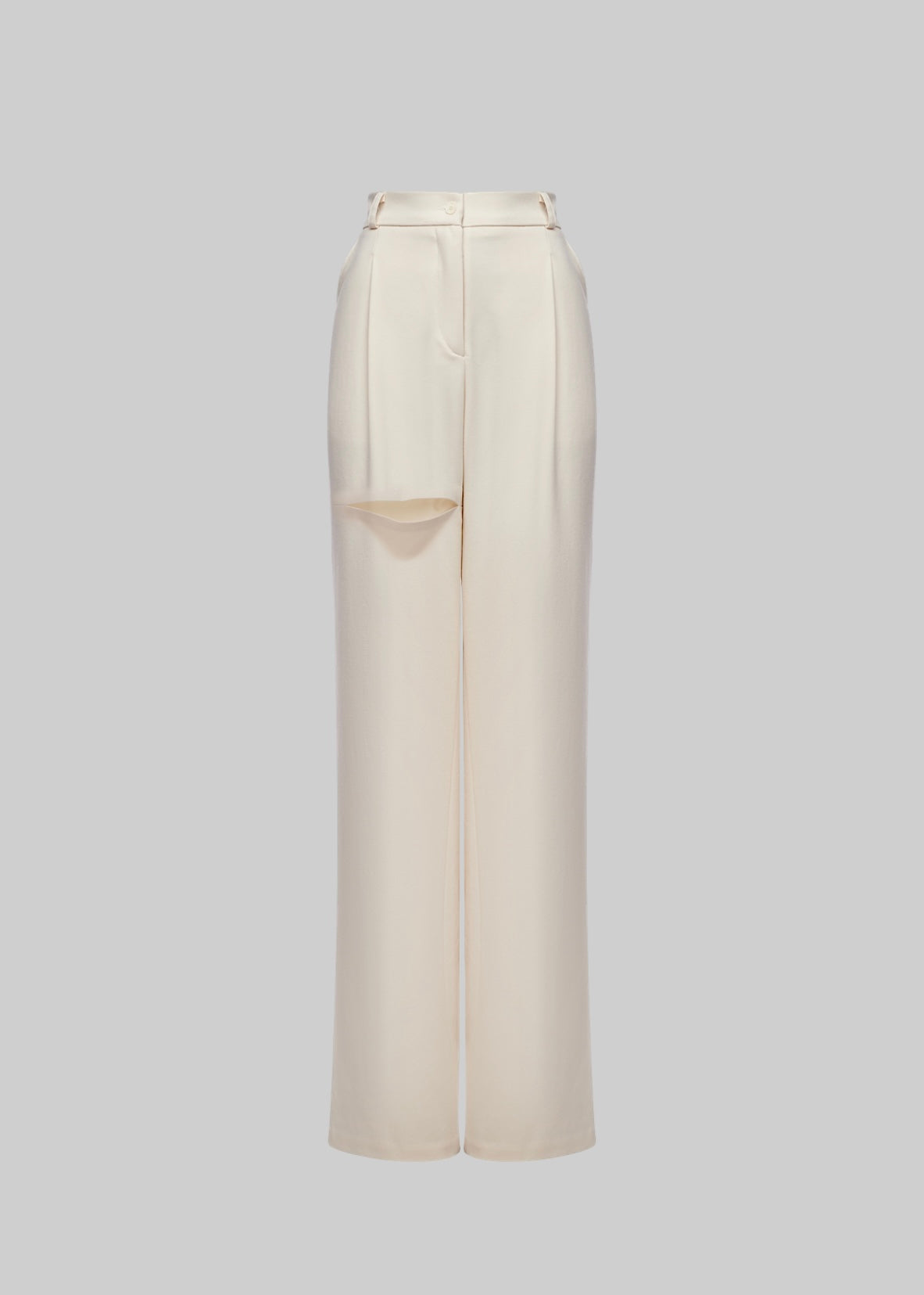 Pantalon Signature couleur crème