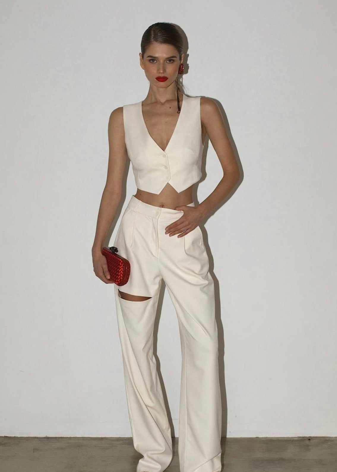 Gilet Signature couleur crème