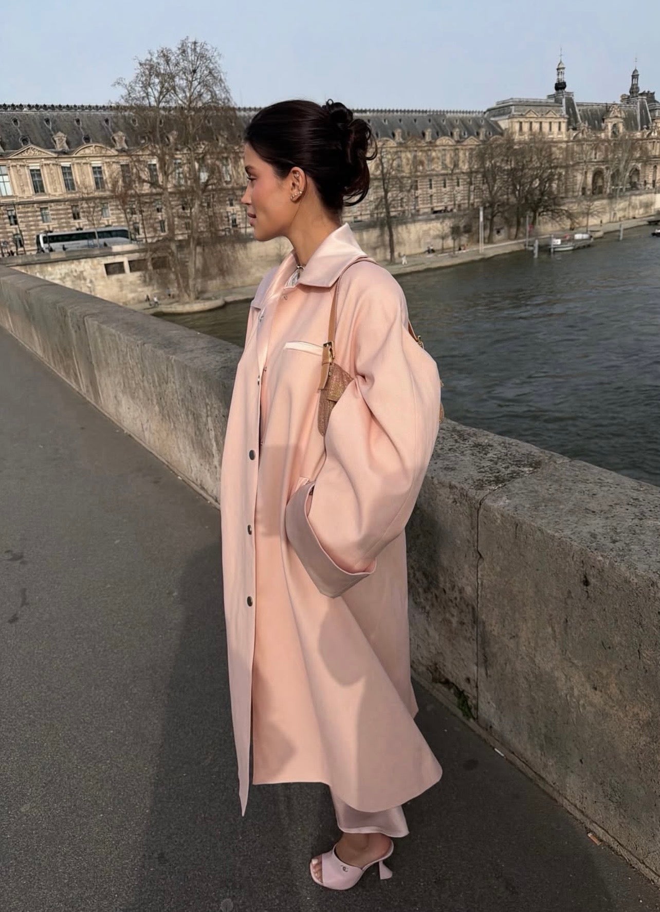 Trench Coat in Pink