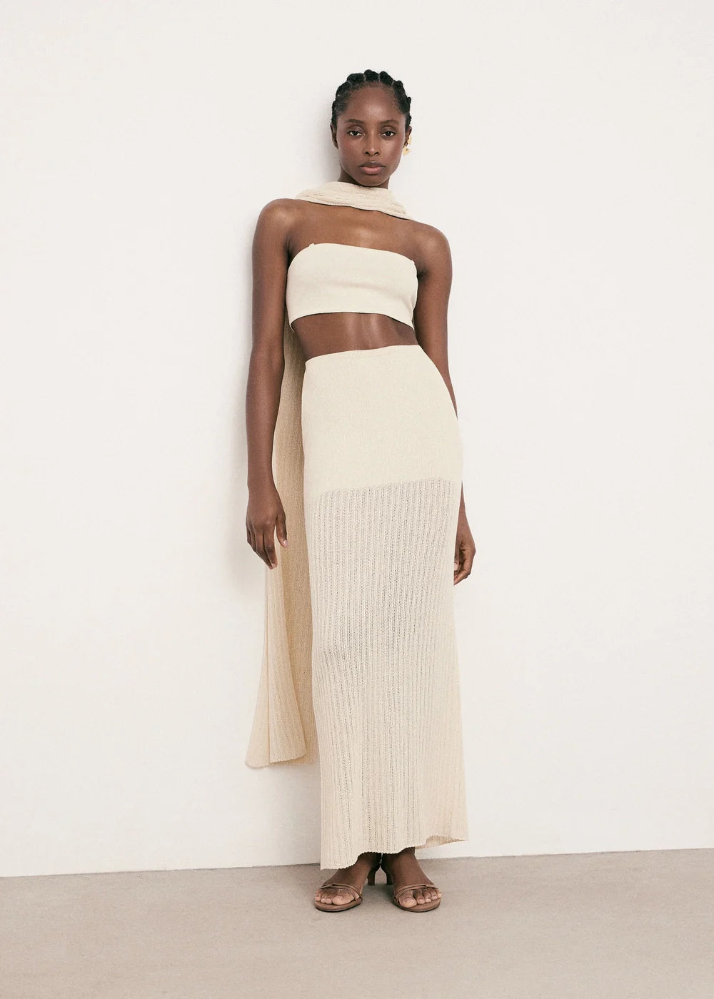 Écharpe Saint-Tropez couleur crème