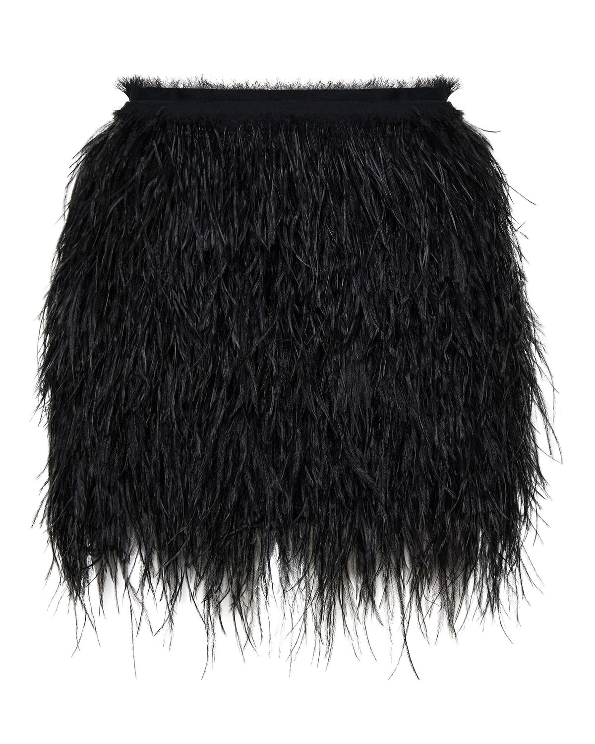Ostrich Feather Skirt in Black