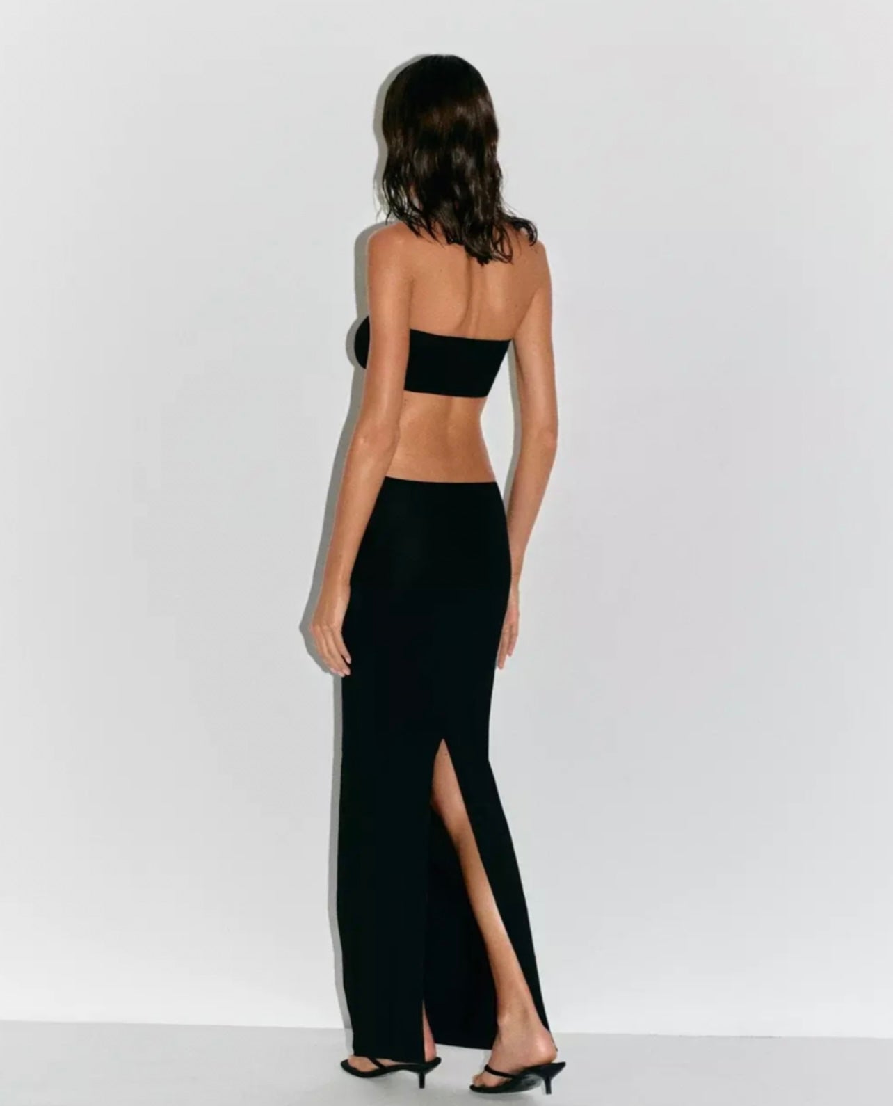 NOTTE Maxi Dress with Top in Black