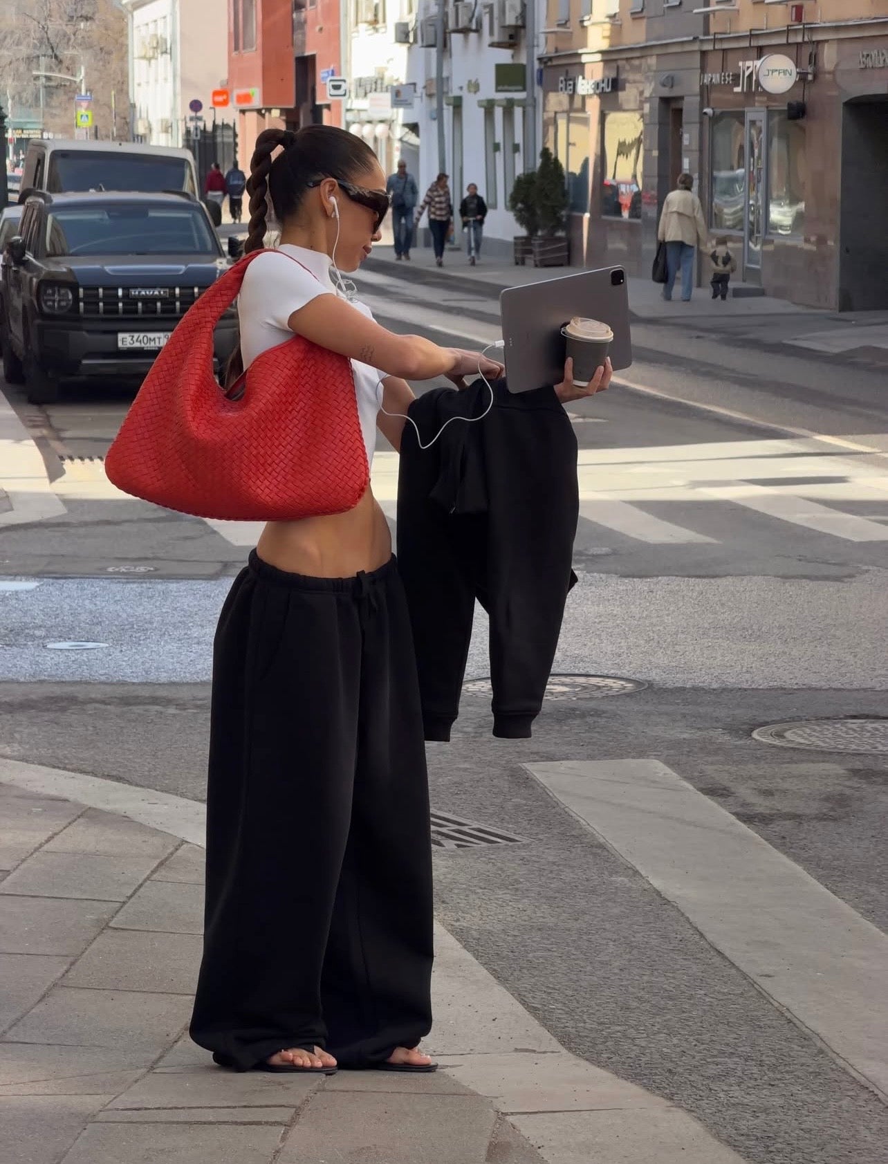 Wide Leg Footer Joggers