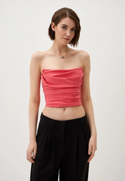 Draped Corset in Pink