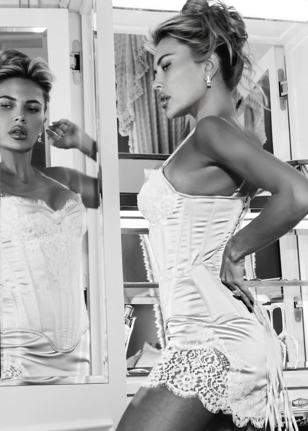 Mini Corset and Skirt in Pink