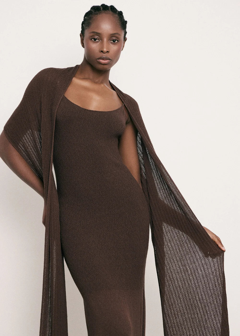 Écharpe Saint-Tropez marron