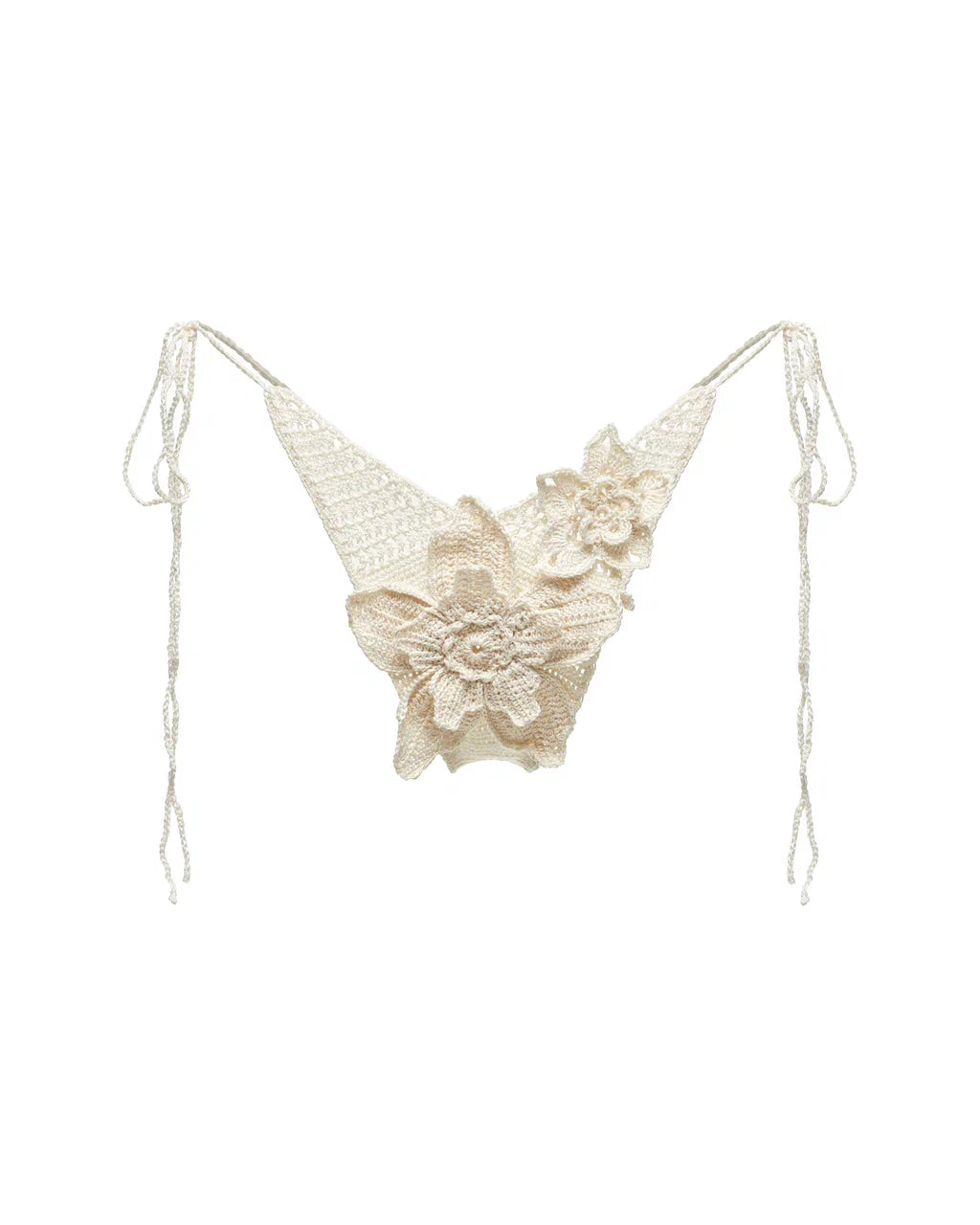 Blossom Floral Brazilian Knitted Bottom in Beige