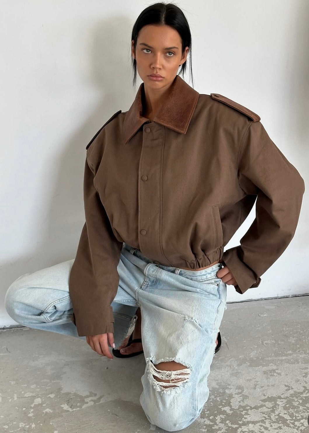 Bomber in Brown
