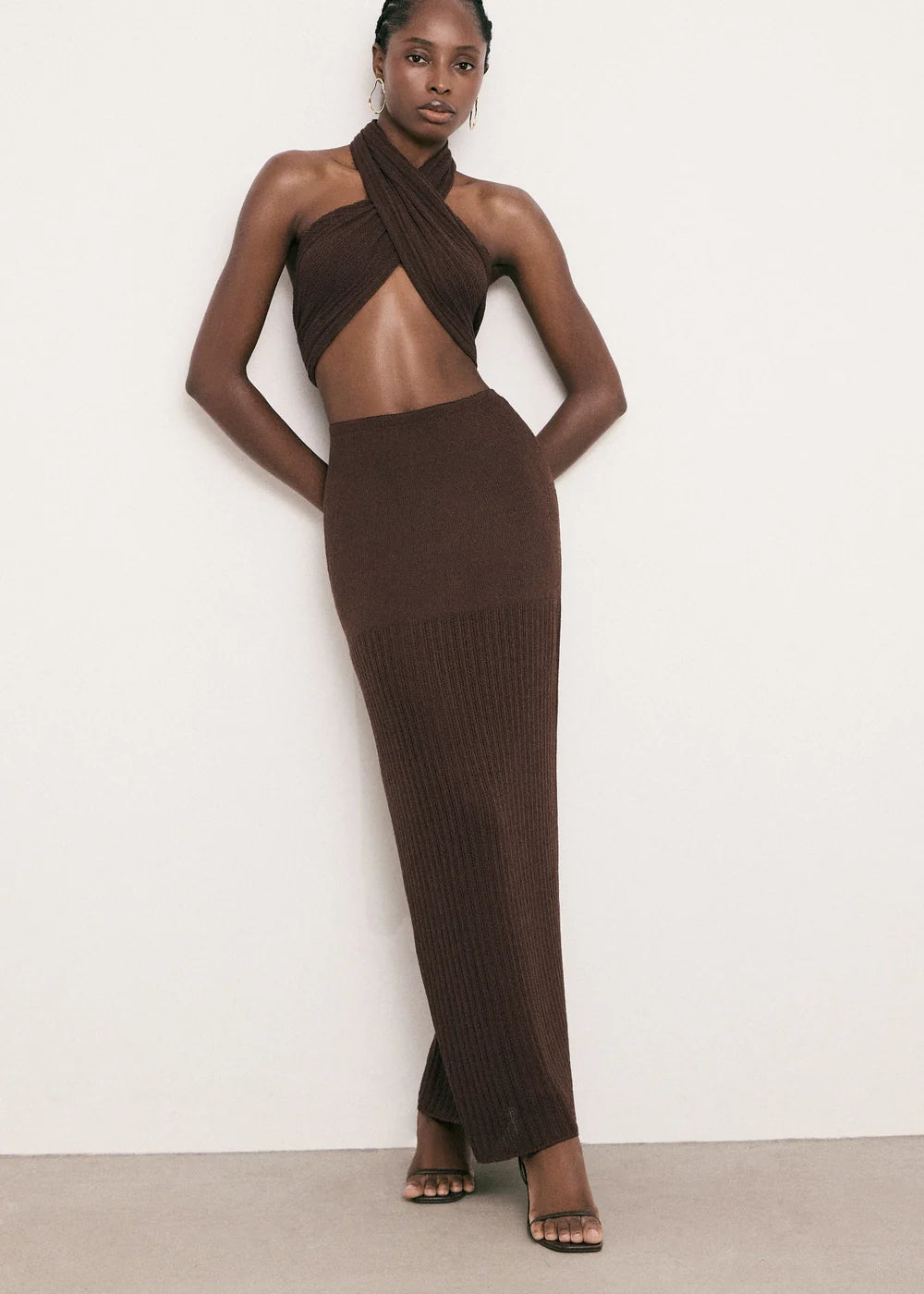 تنورة سان تروبيه باللون البني