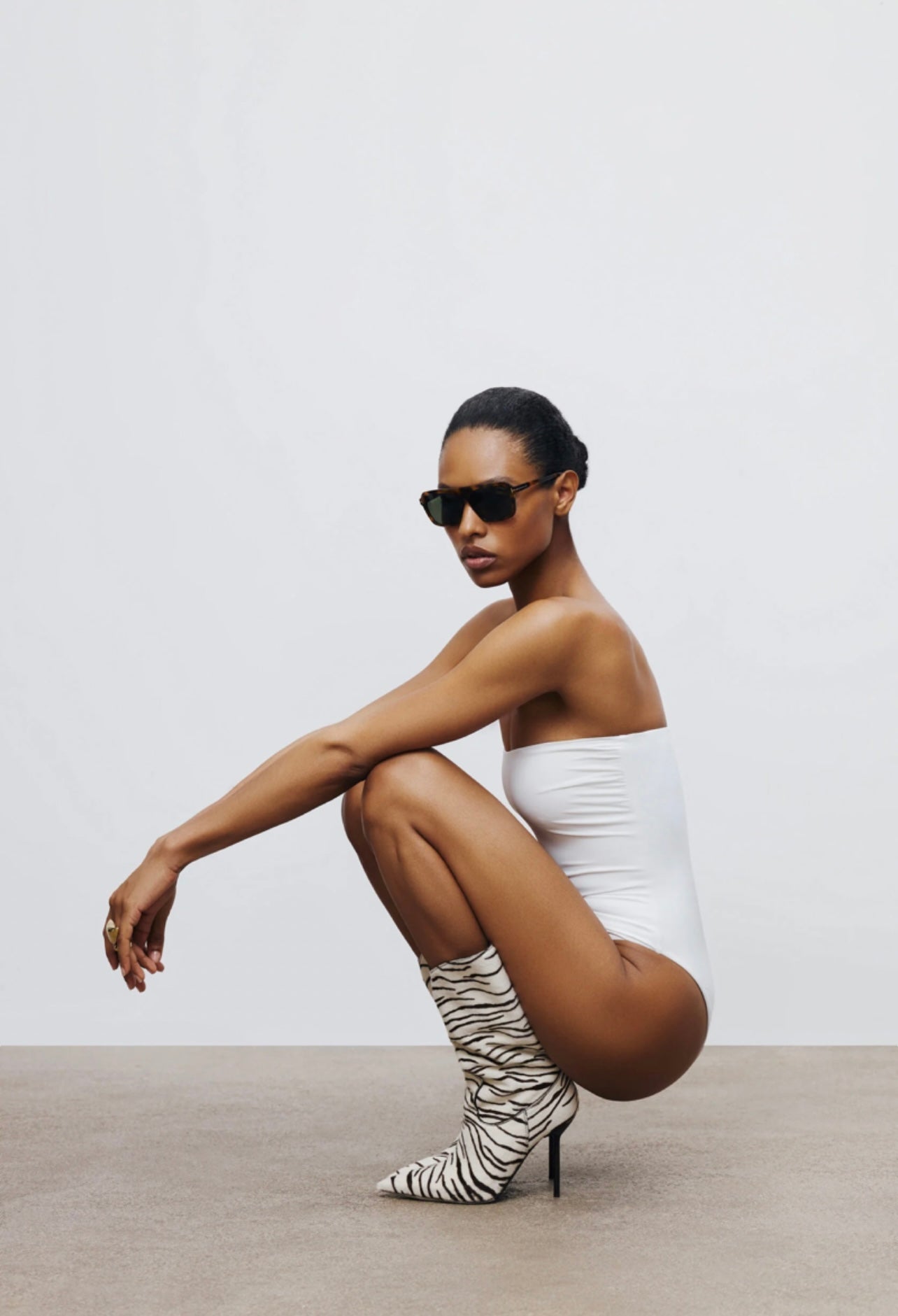 Bandeau Swimsuit in White