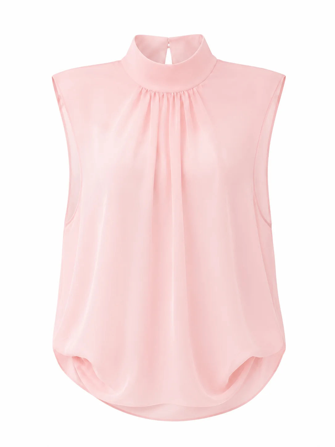 Blouse with Accent Shoulders in Pink