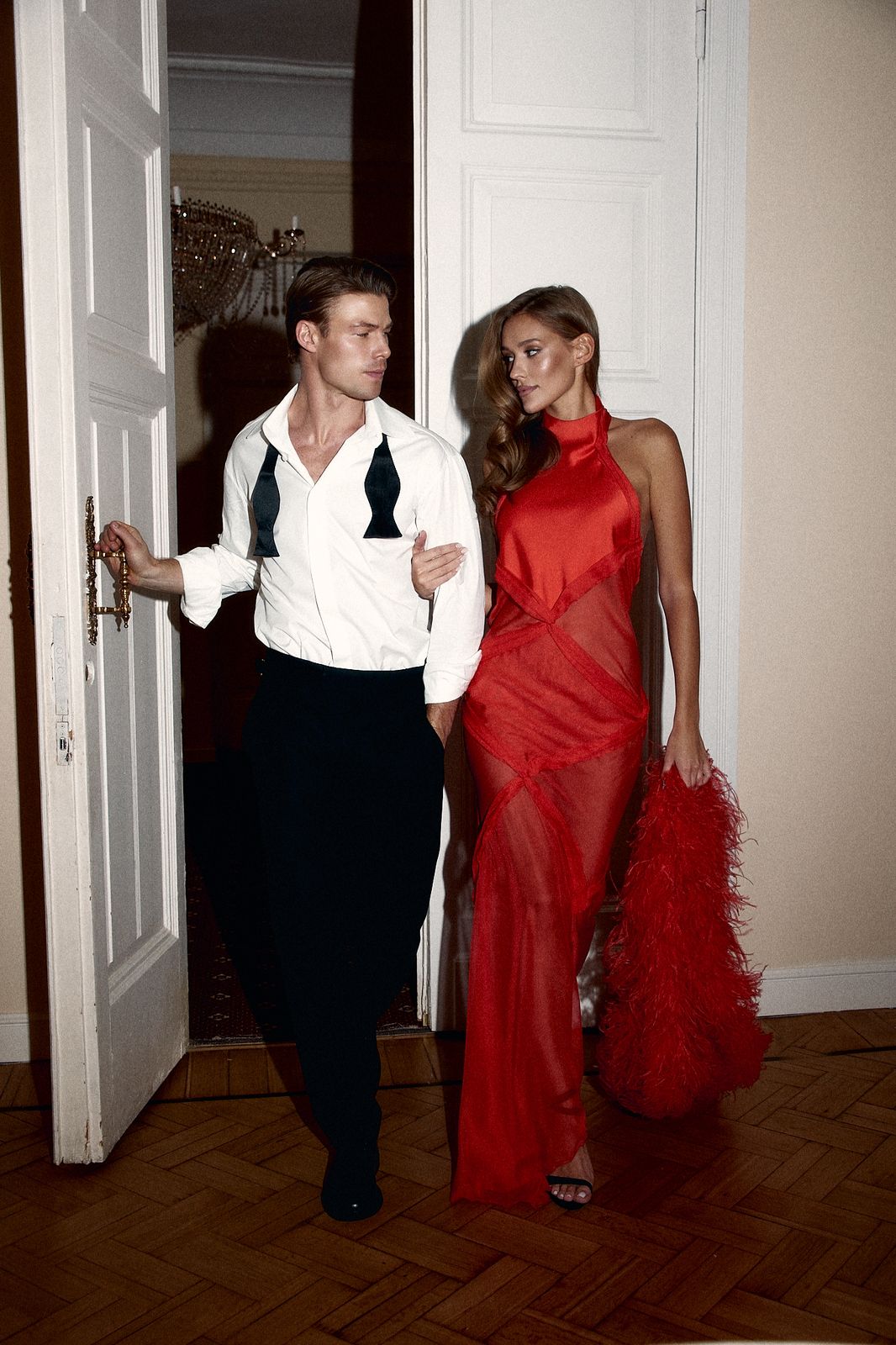 Chiffon Dress in Red