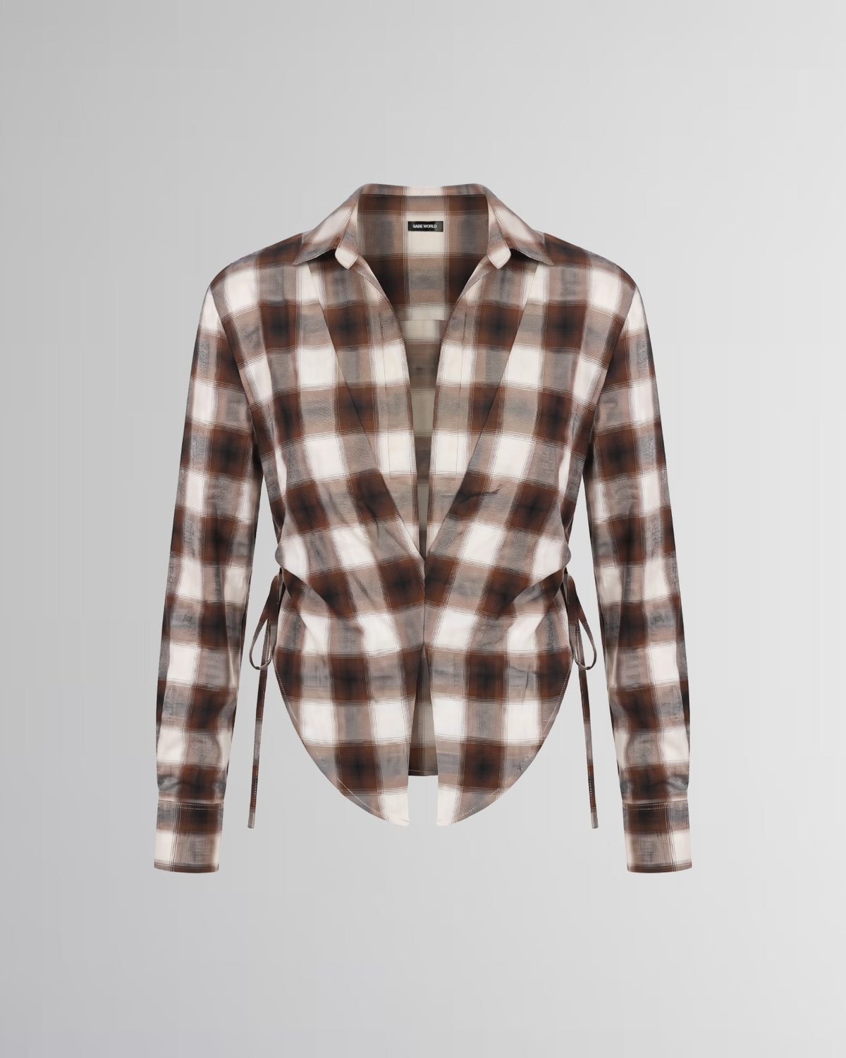 V-Neck Shirt in Brown