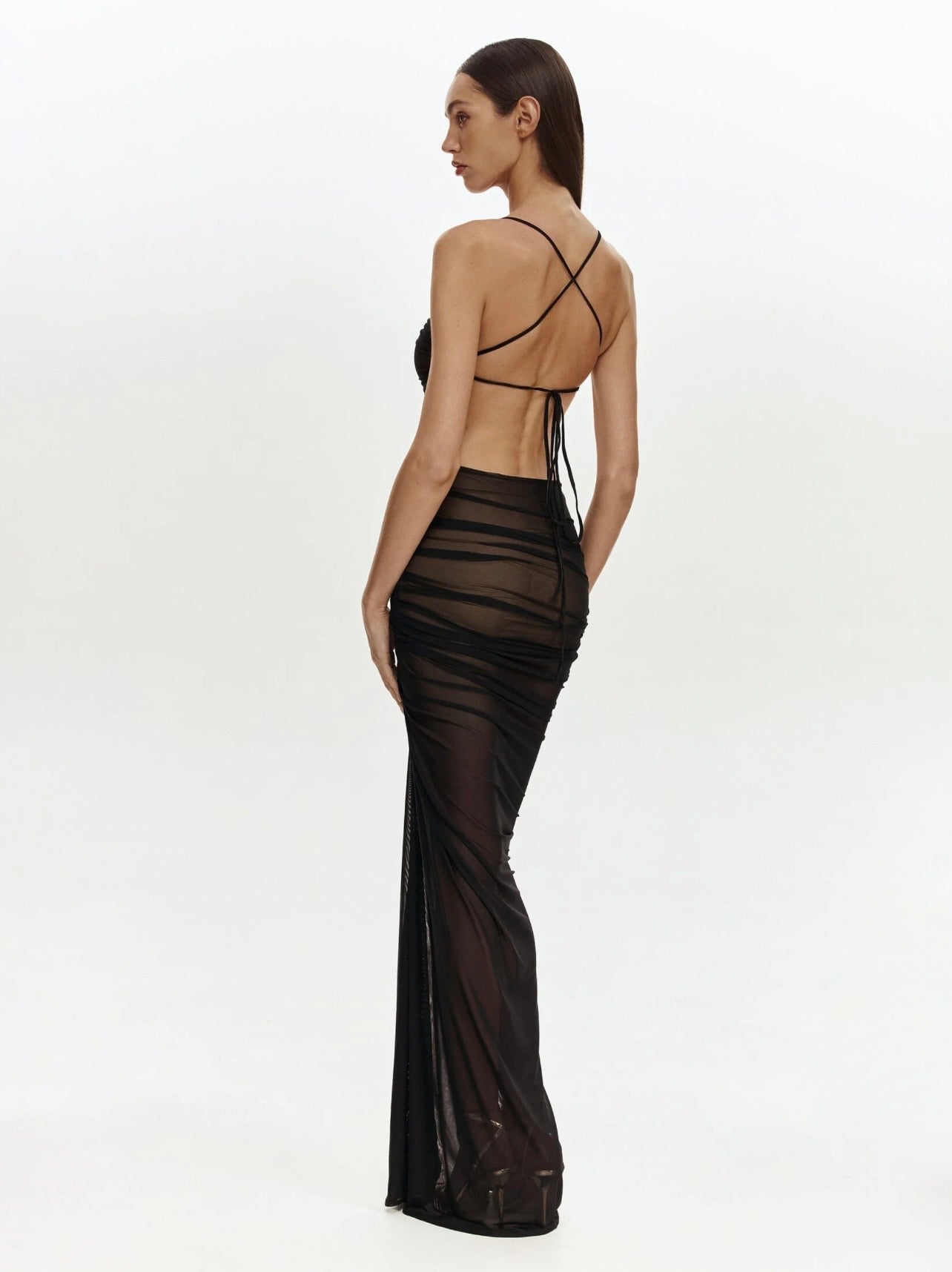 Mesh Dress in Black