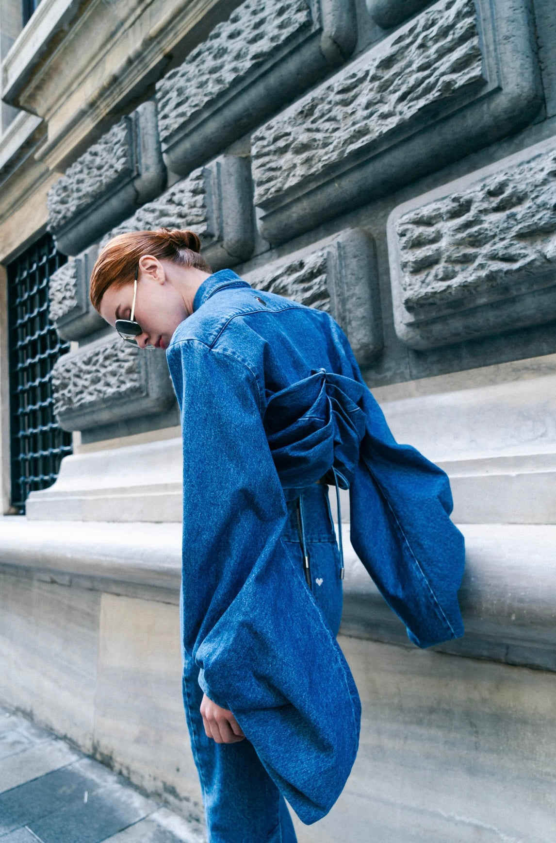 Je ne Comprends pas Top In Denim Blue