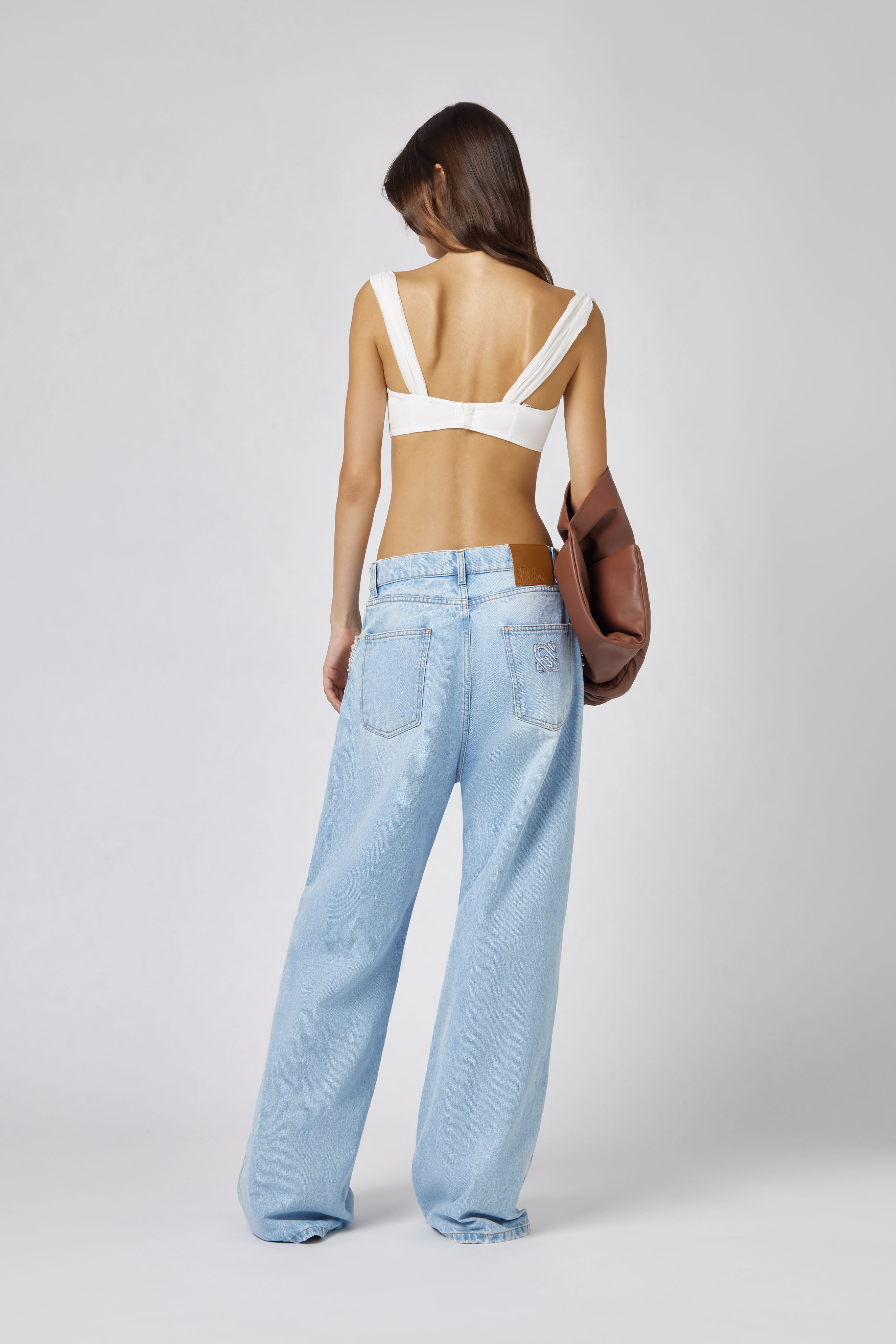 Silk Bra Top in White