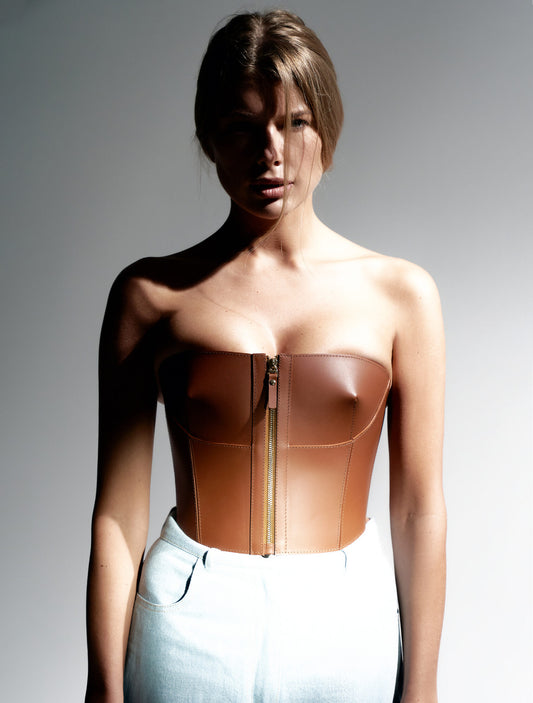 Provocateur Corset in Brown