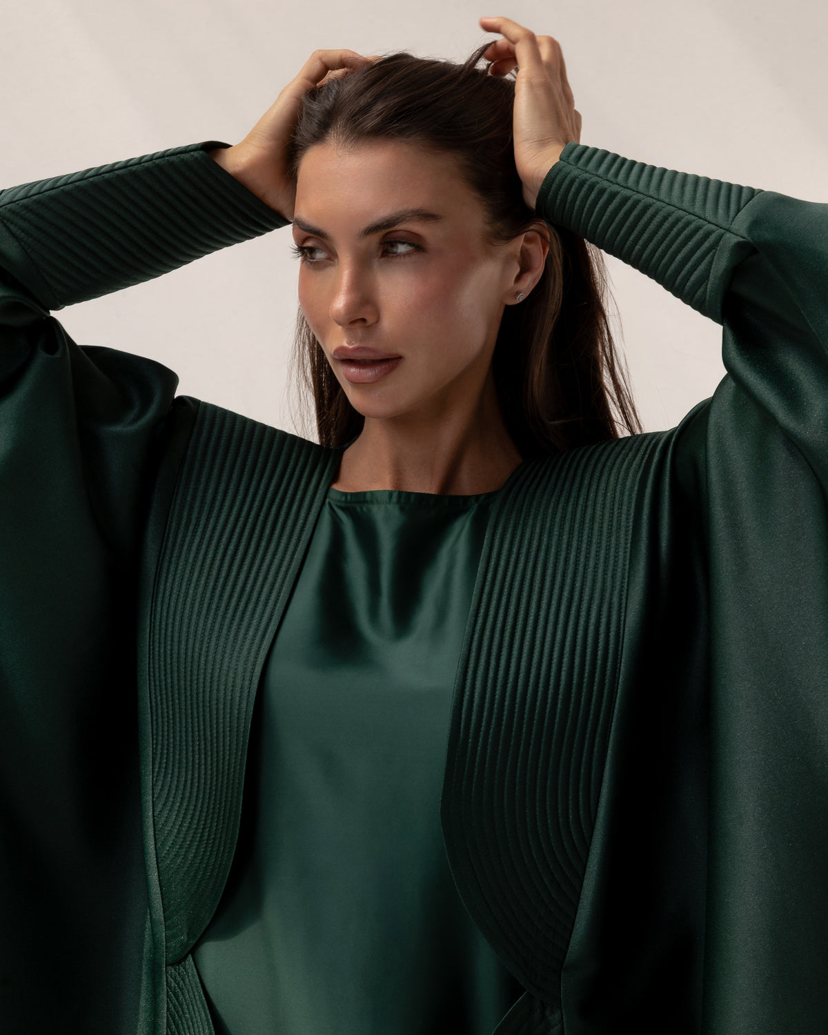 Stitch Abaya in Green