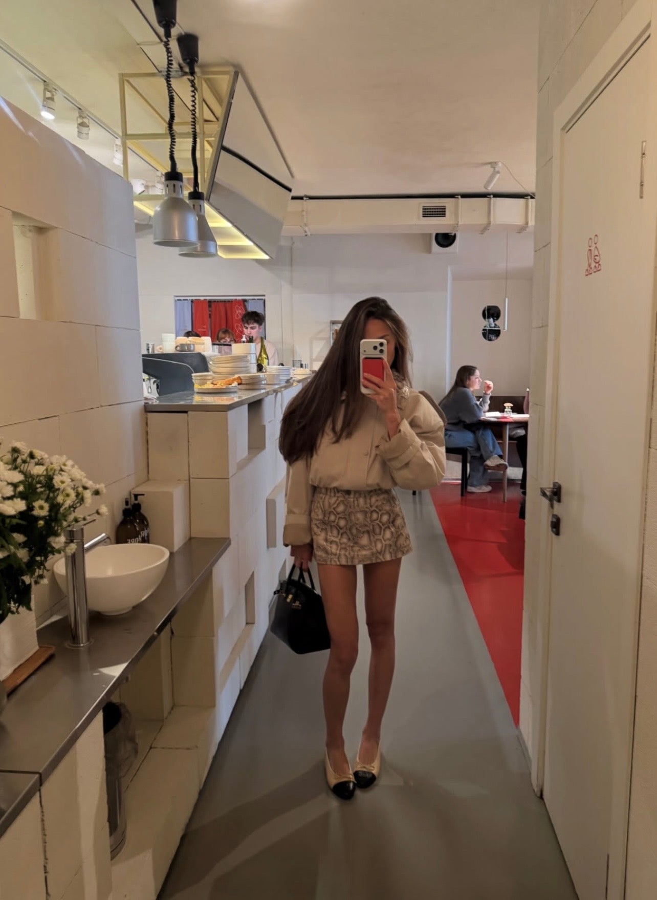 Python Shorts in Beige