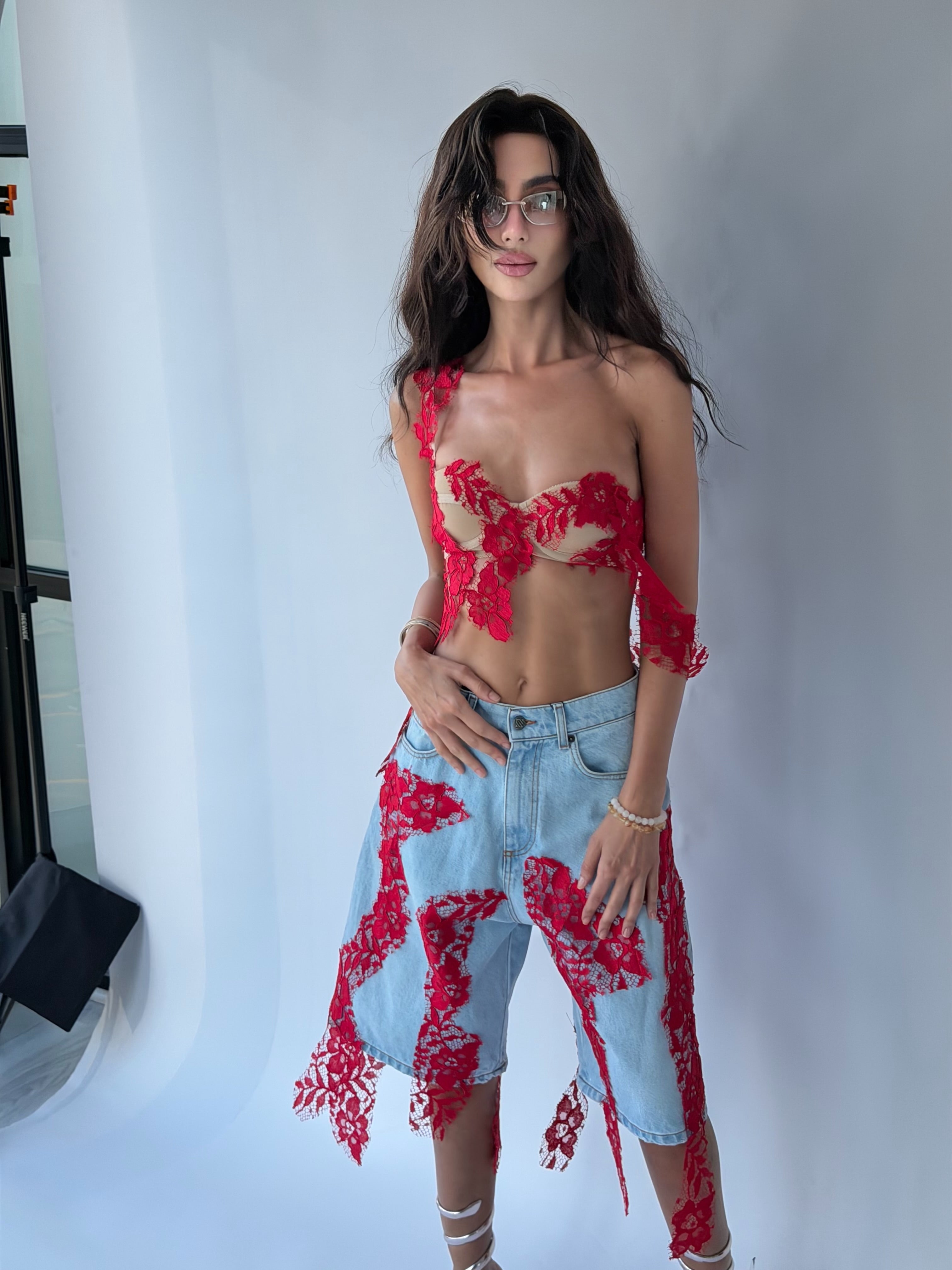 Bra Top with Red Lace