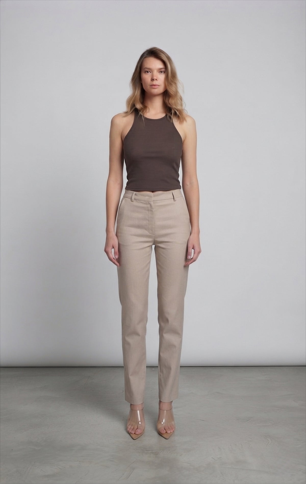 Linen Pants in Cappuccino