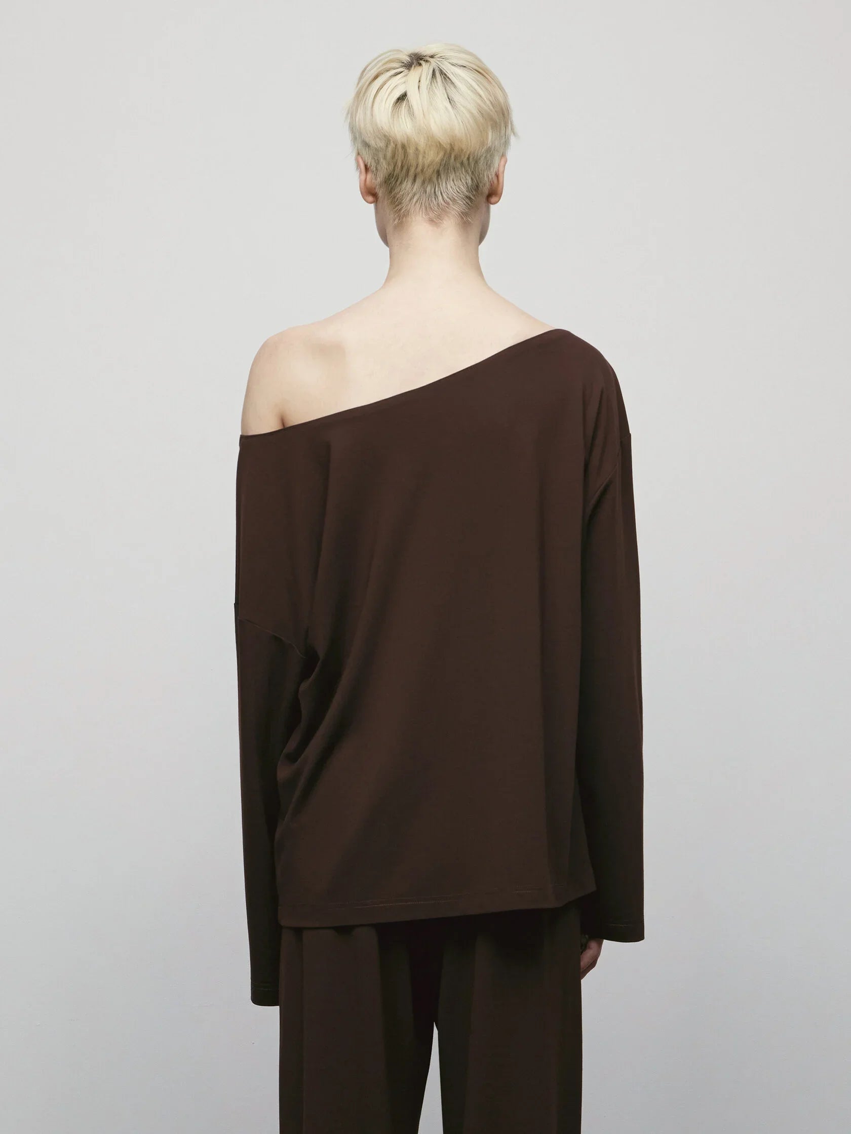 Manches longues en maille marron