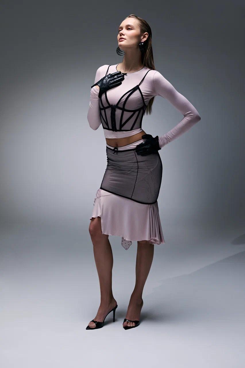 Mesh Corset in Black