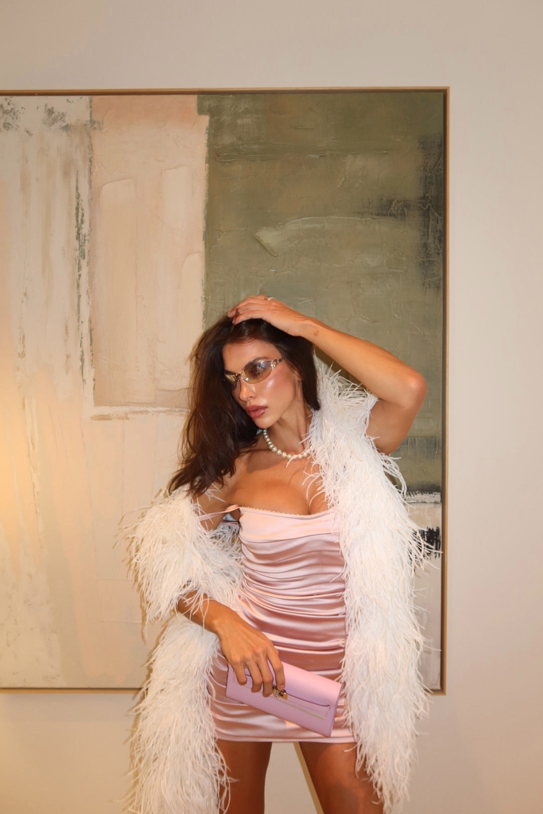 Boa Scarf in White