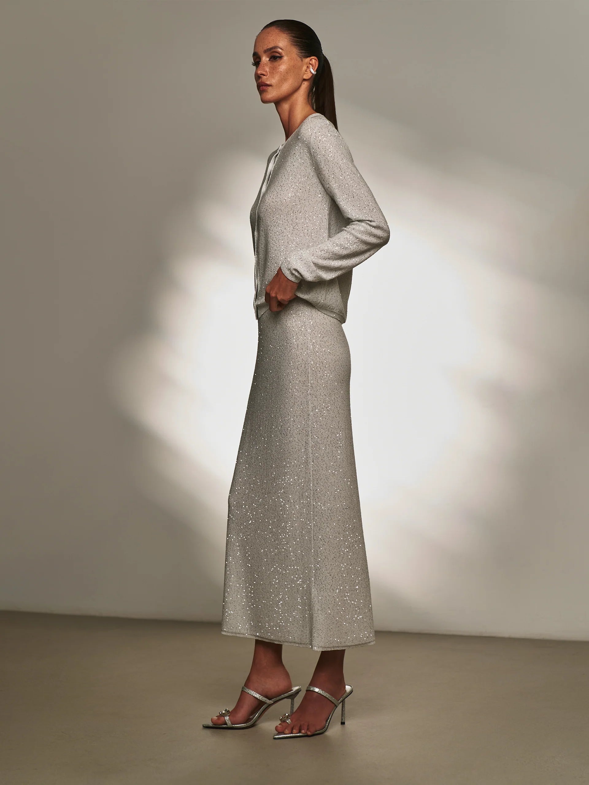 Kiara Cardigan in Silver