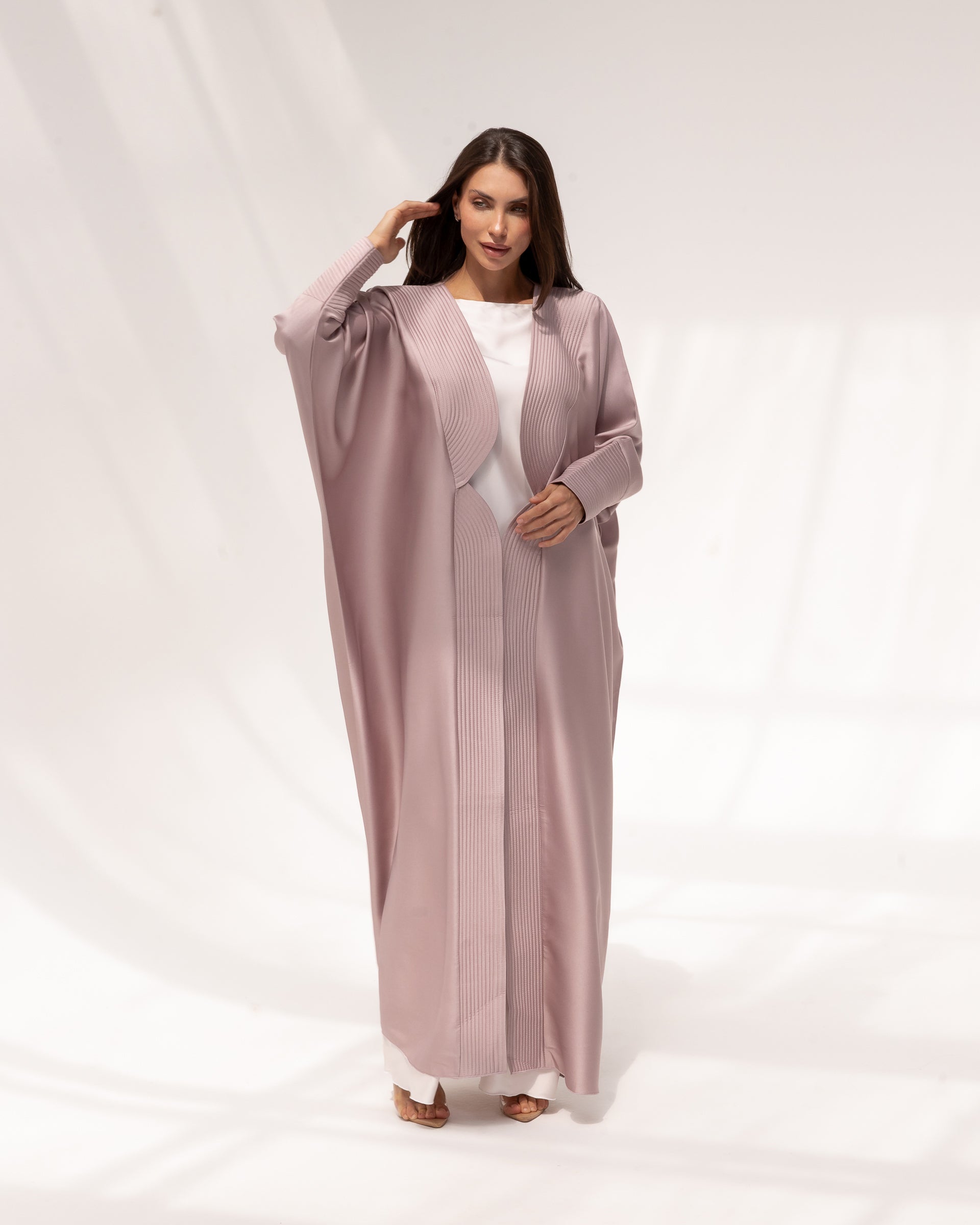 Stitch Abaya in Pink