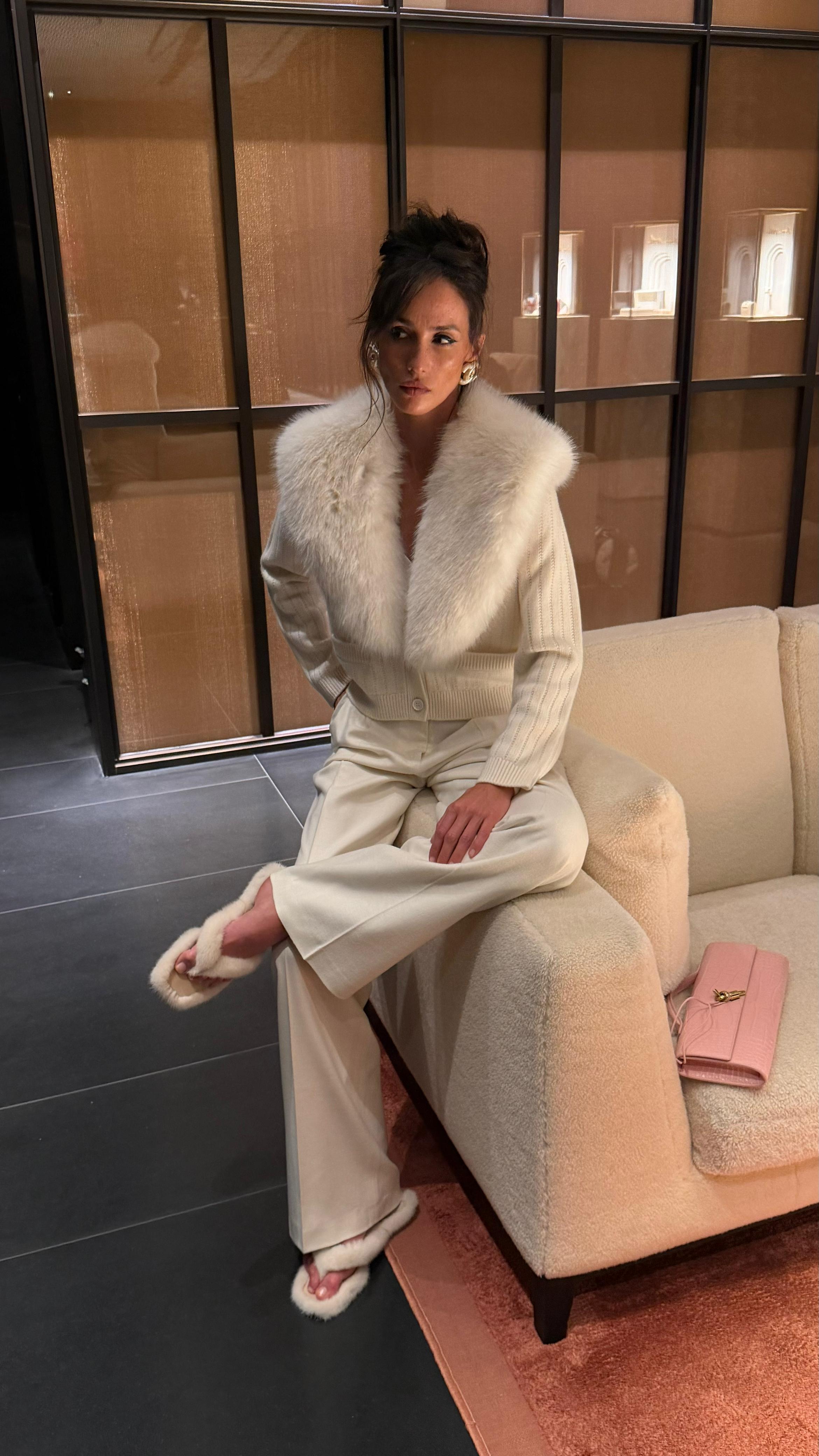 Cardigan Crème Royale in White