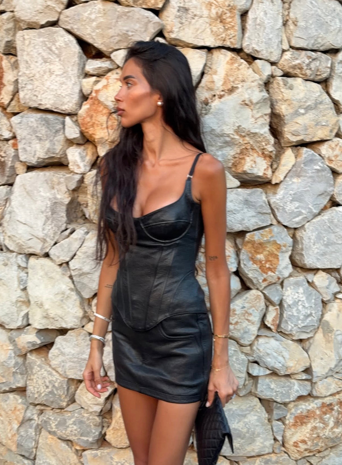 Leather Corset in Black
