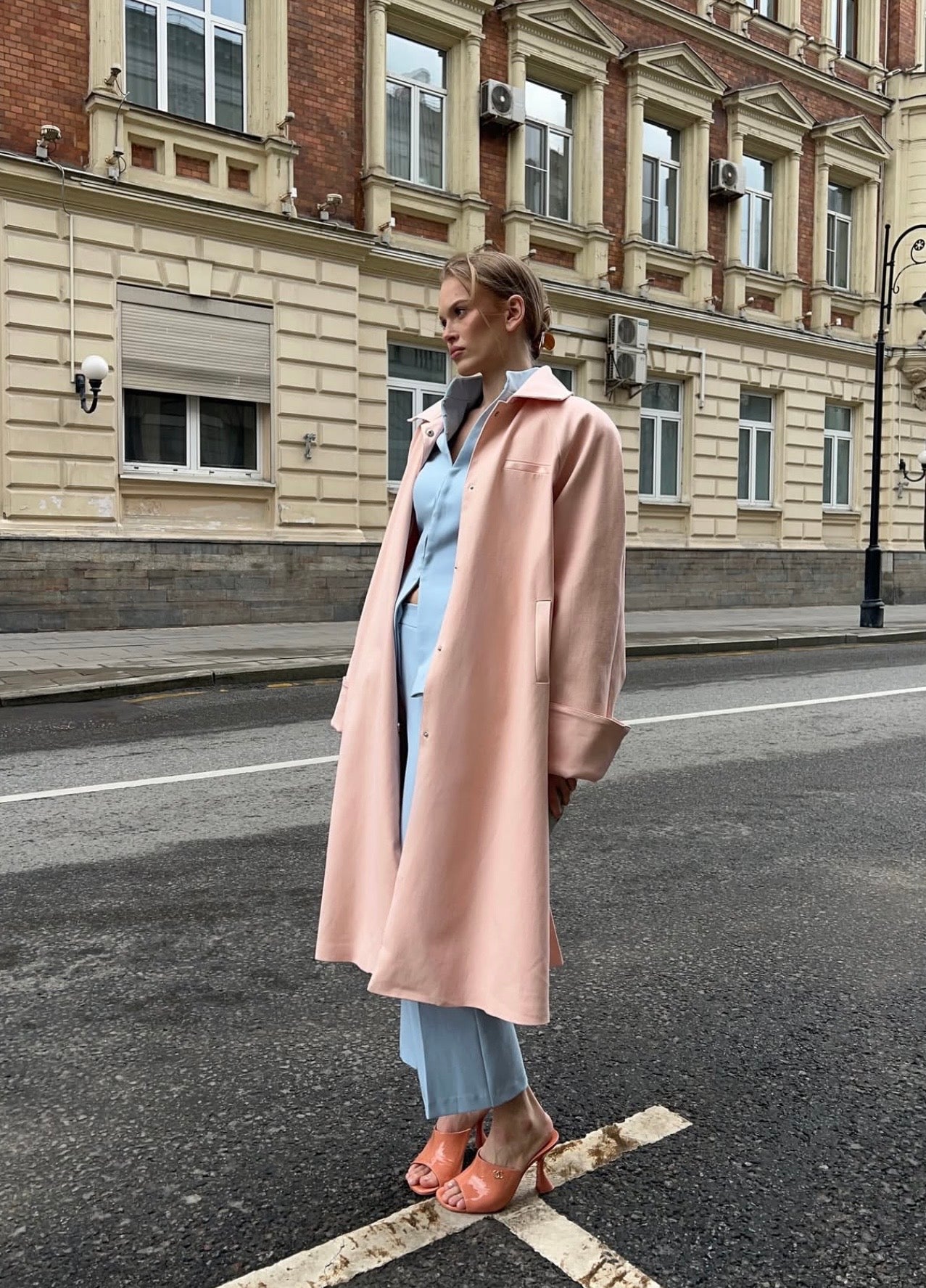 Trench Coat in Pink