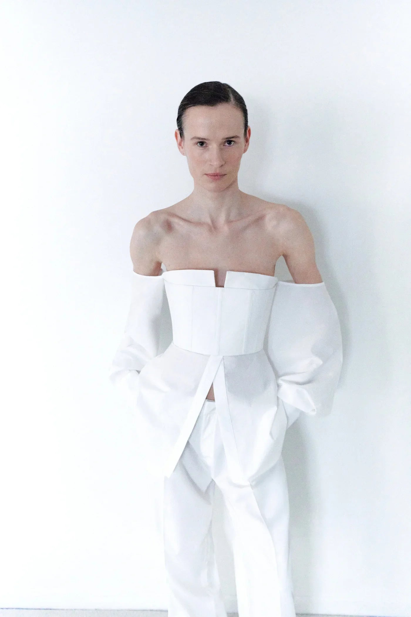 Chemise blanche avec corset intégré