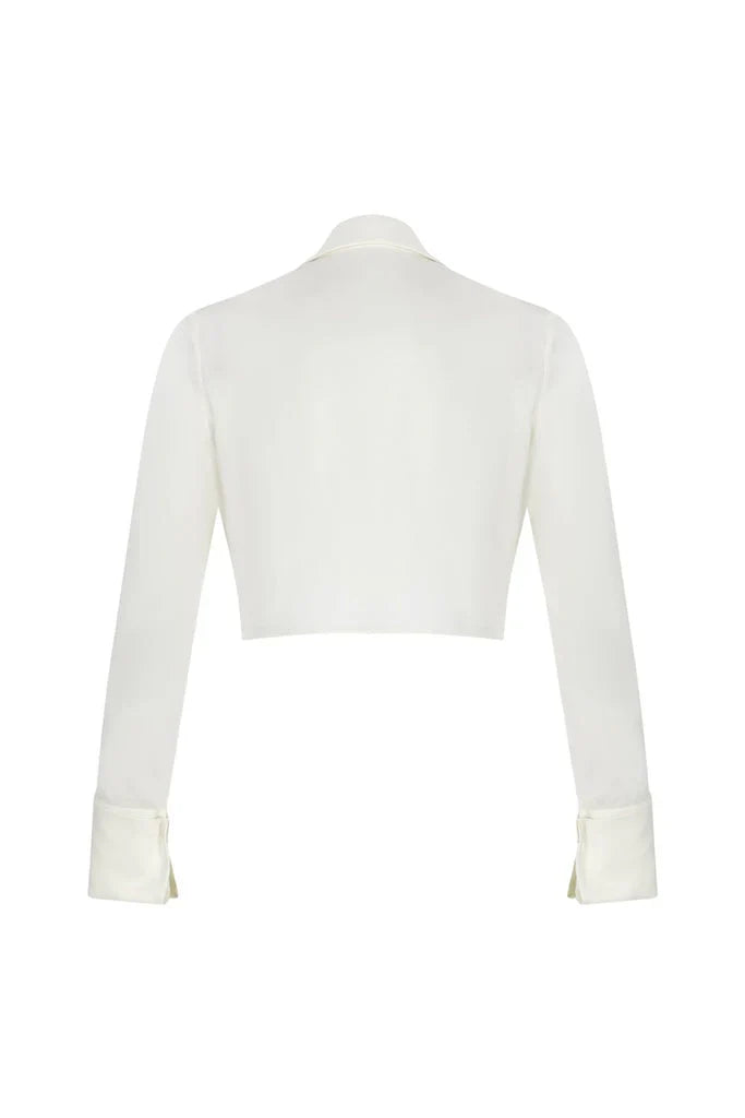 Chemise châle blanche