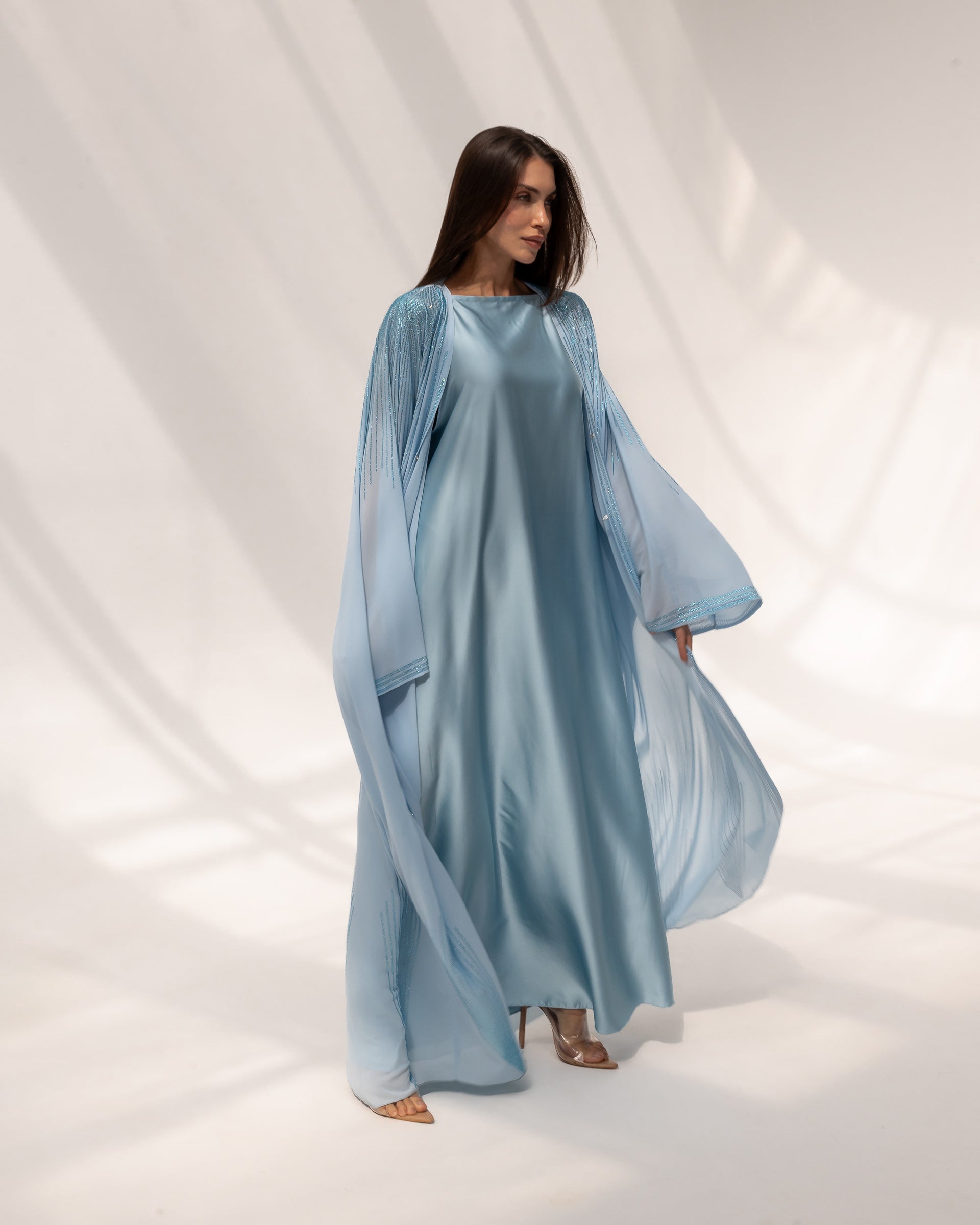 Butterfly Abaya in Blue