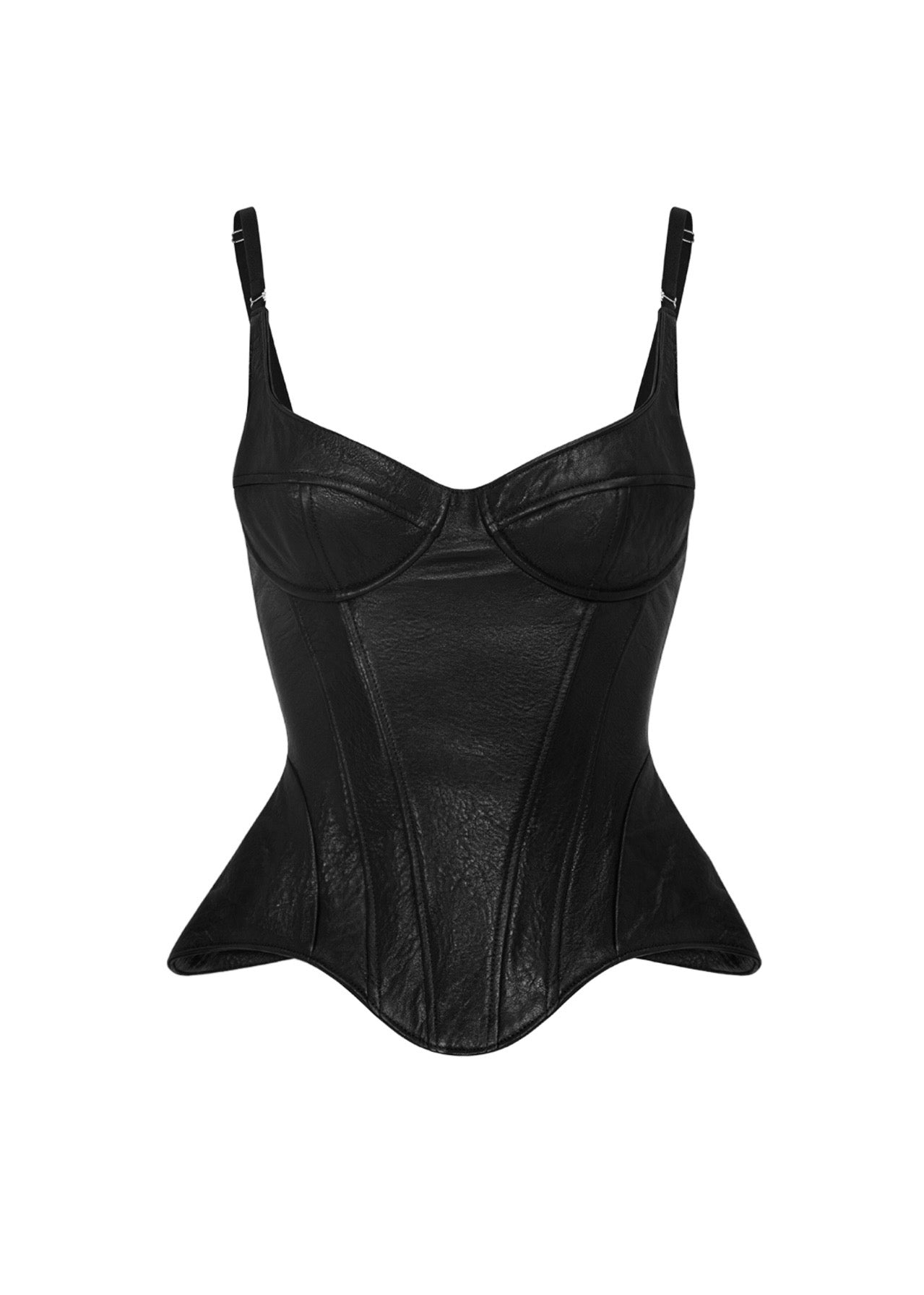 Leather Corset in Black