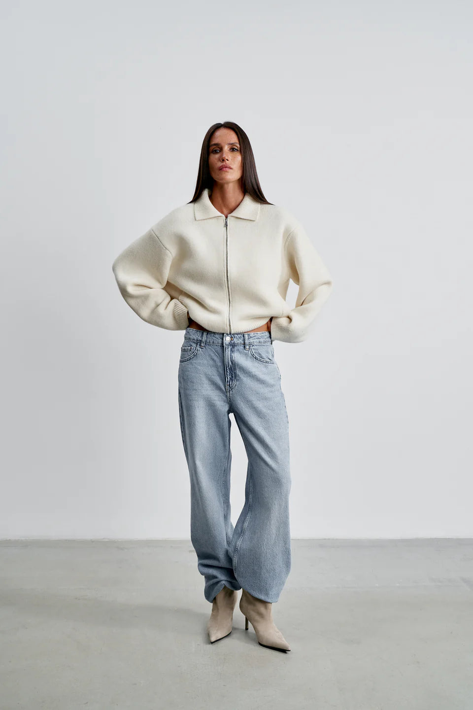 Deema Bomber Jacket in Milk
