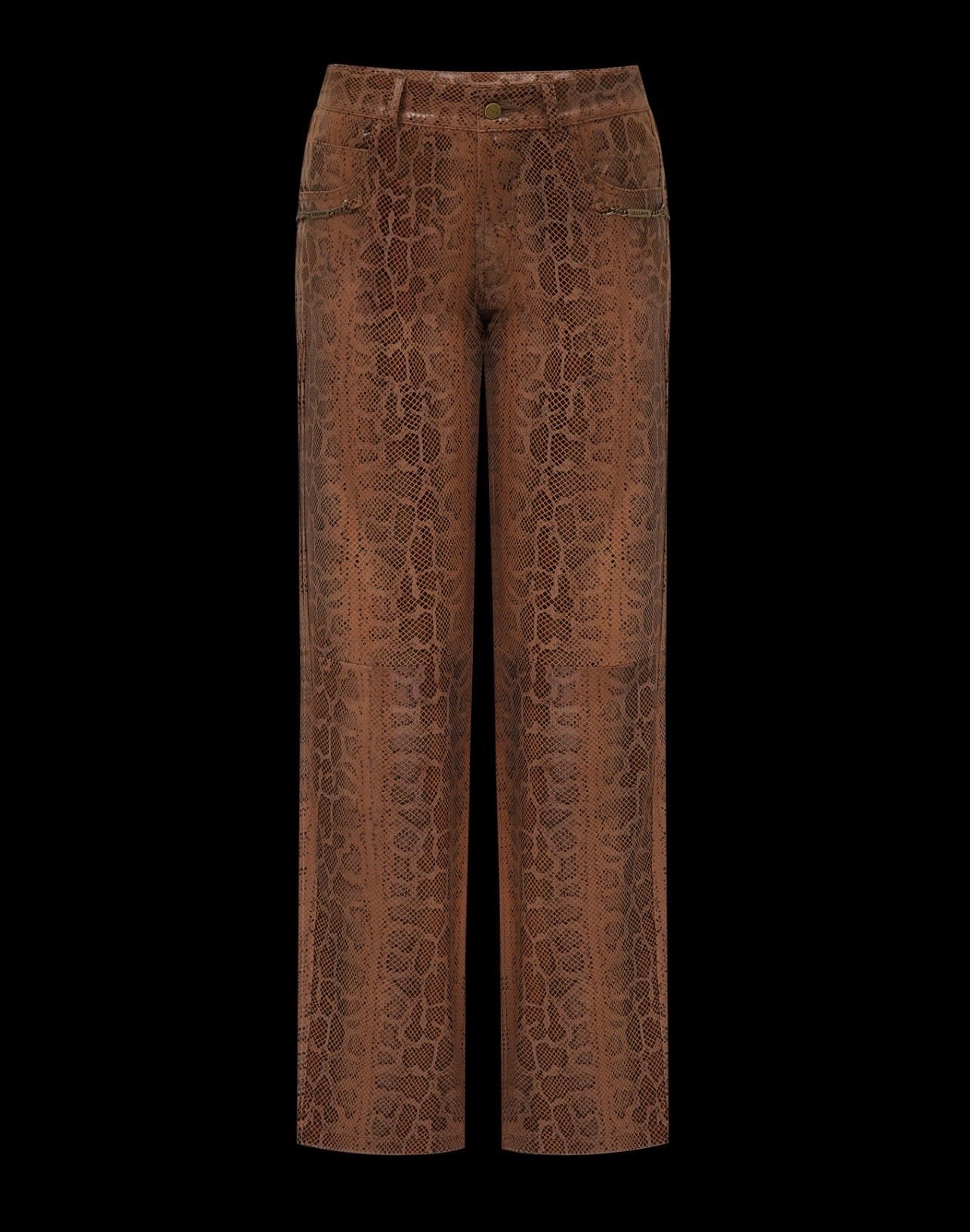 Leather Pants Piton Brown