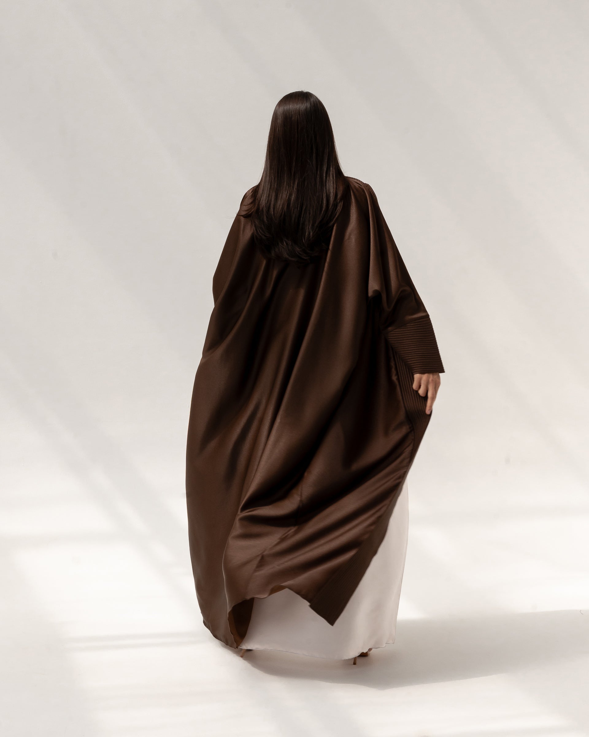 Stitch Abaya in Brown