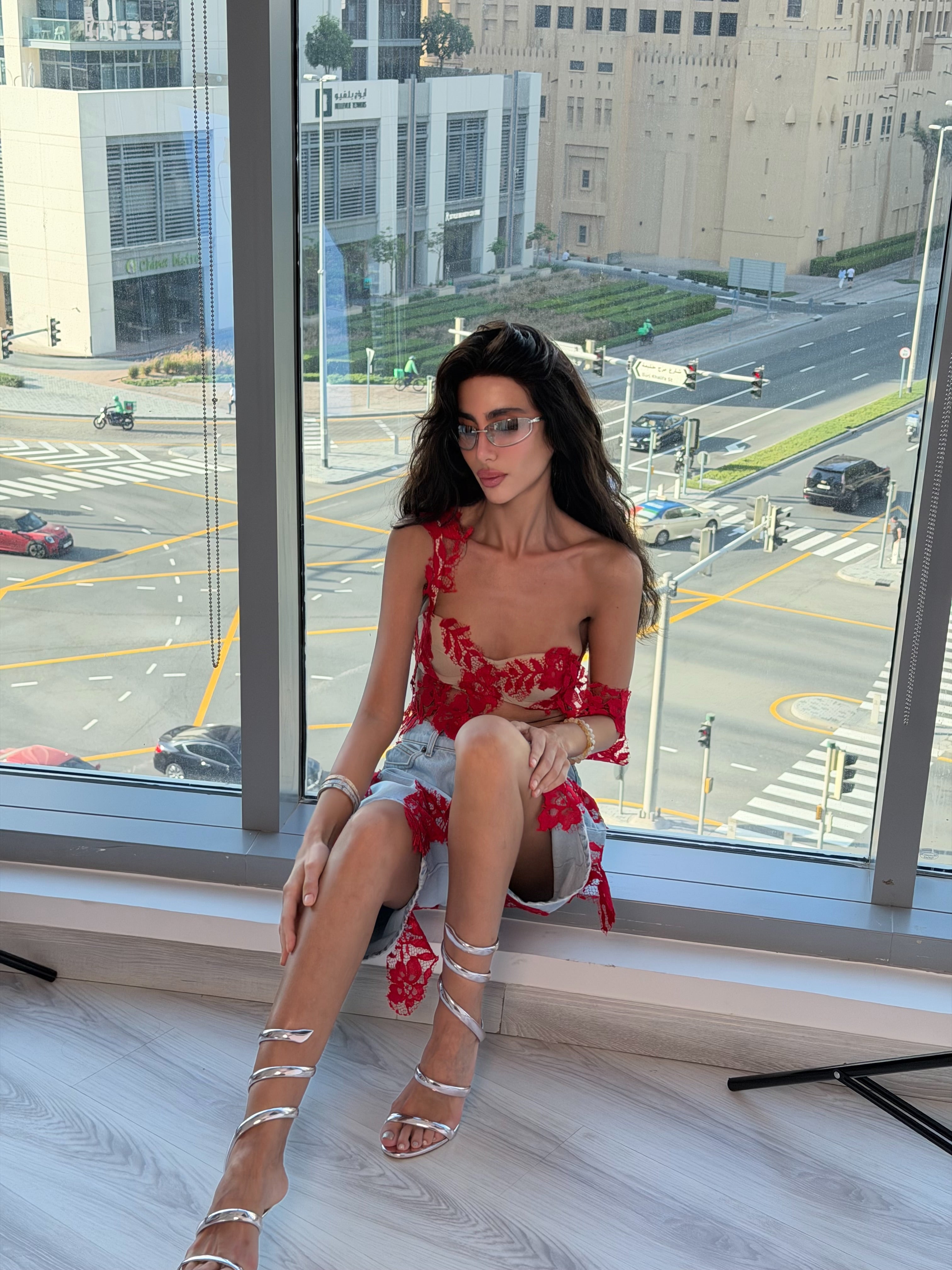 Bra Top with Red Lace