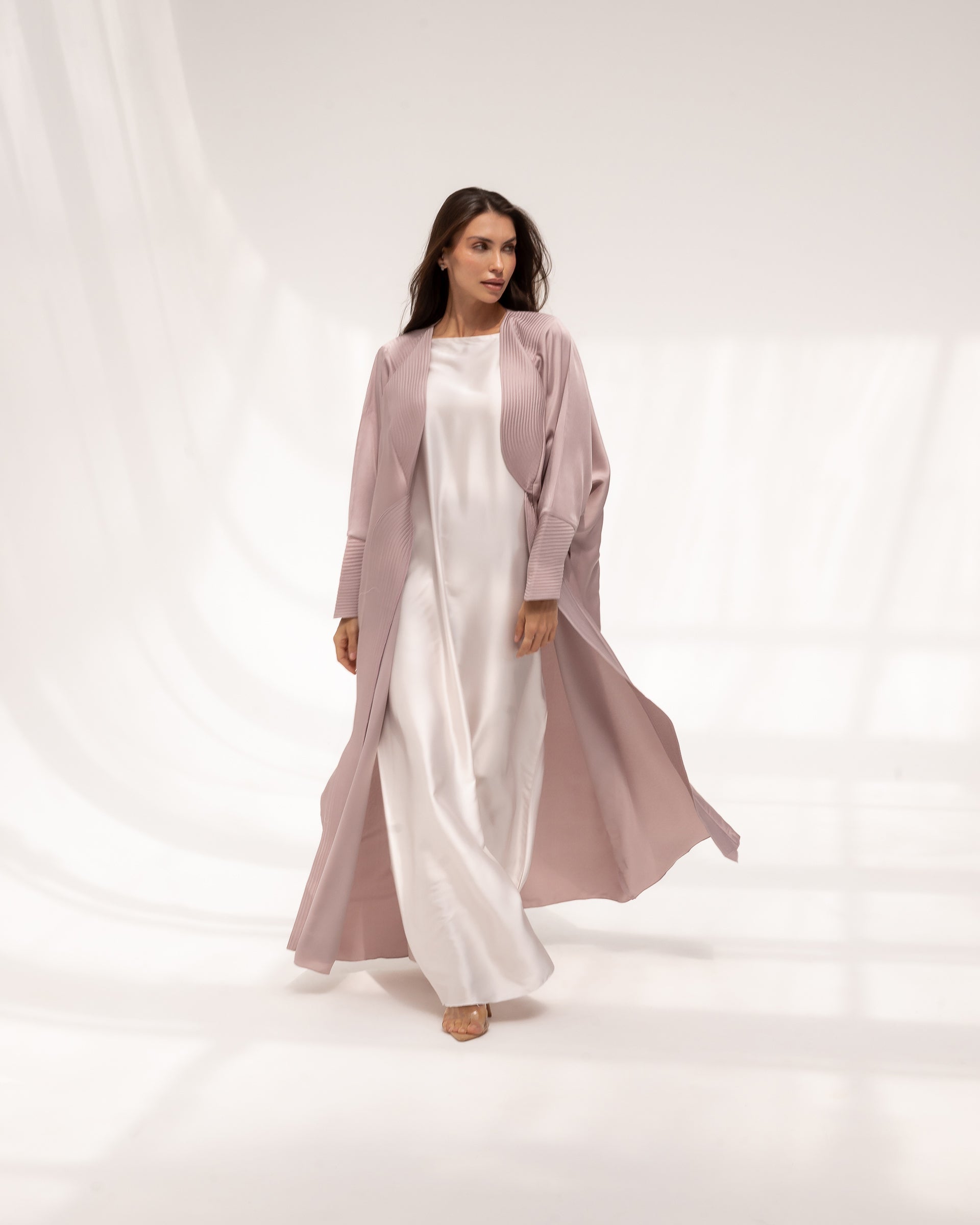 Stitch Abaya in Pink