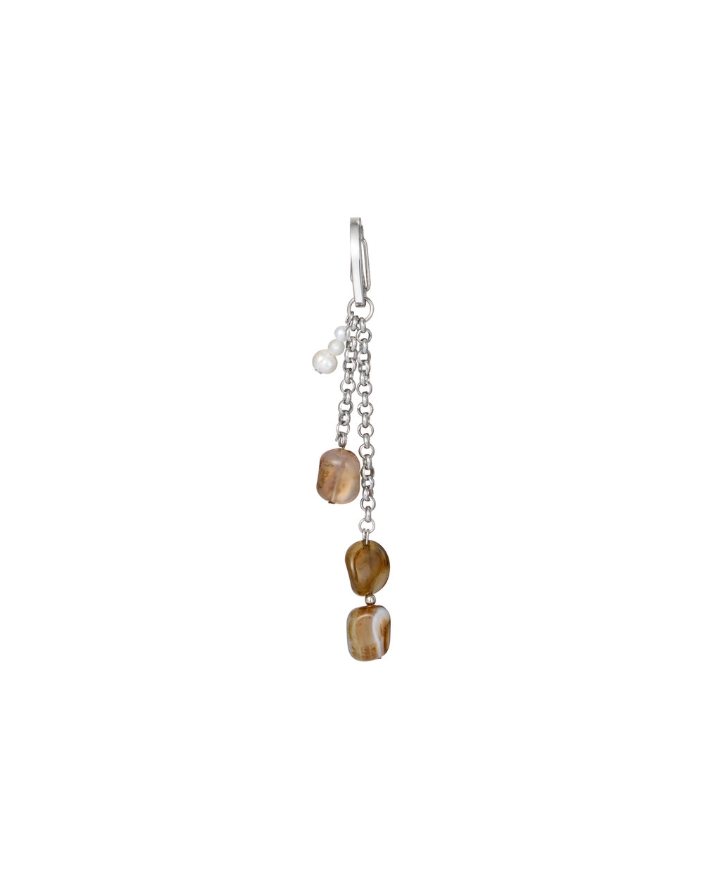 Bikini Decoration 1.5 Pearls & Agate with Silver Chain