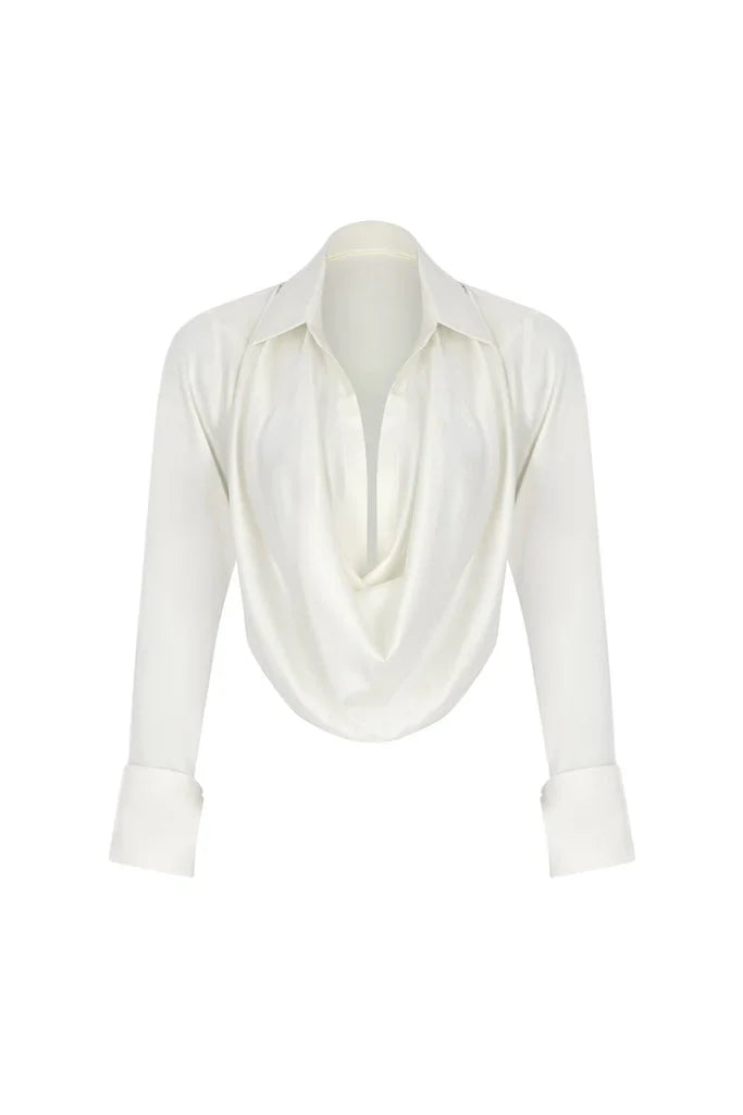 Chemise châle blanche