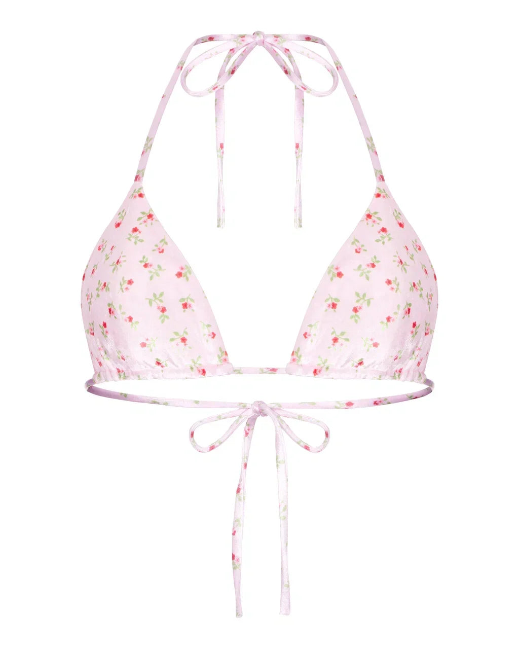 Haut de bikini rose printanier