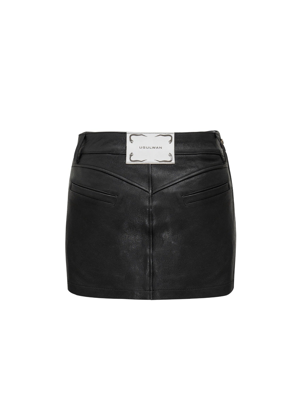 Leather Skort in Black