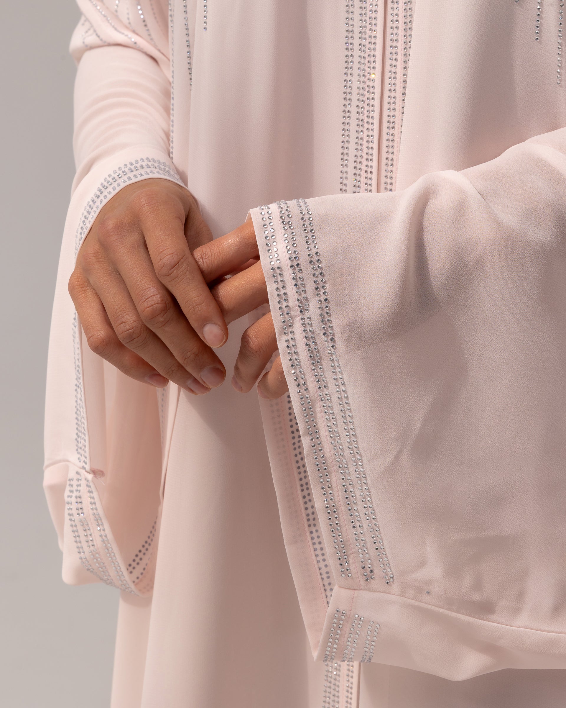 Butterfly Abaya in Baby Pink