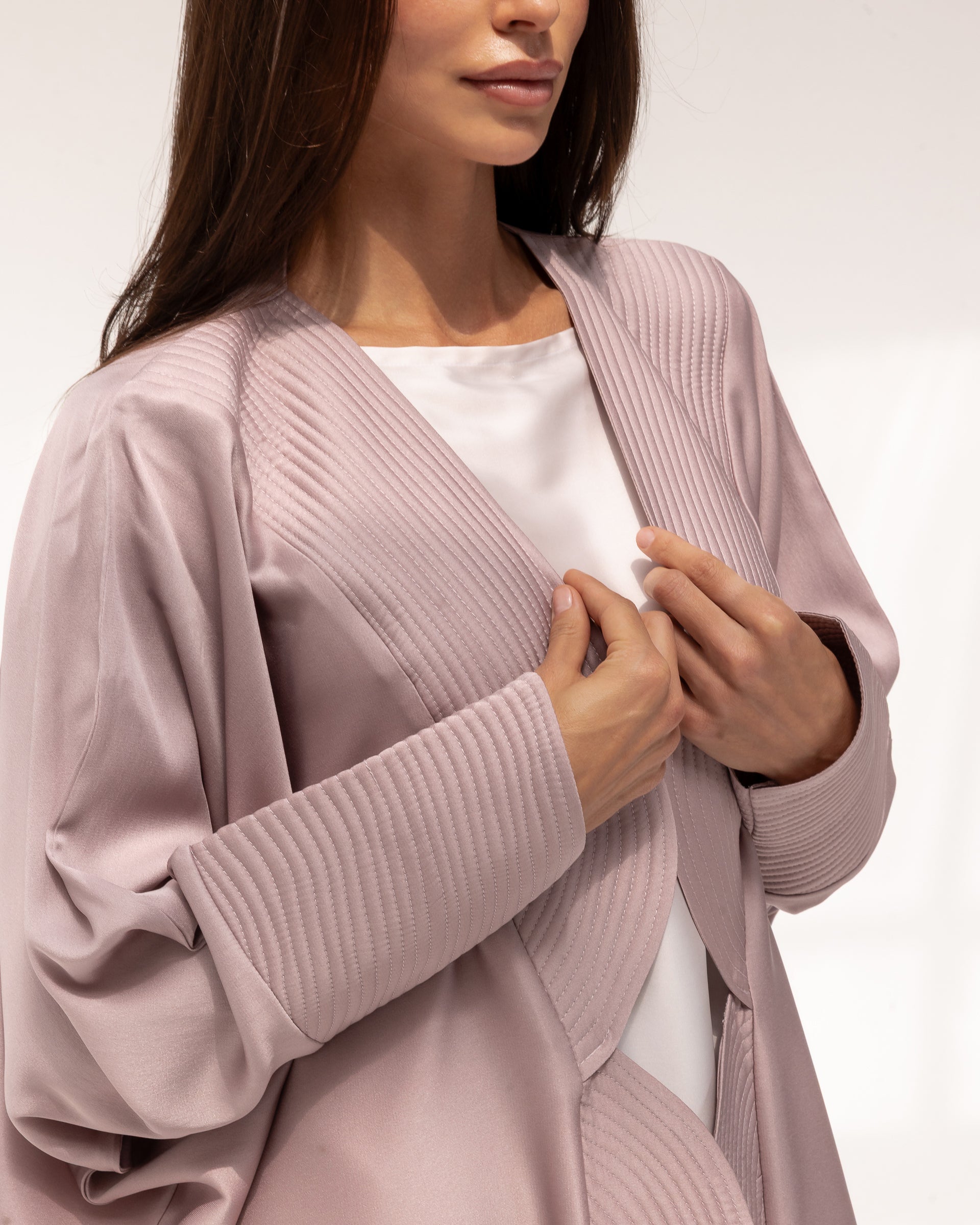 Stitch Abaya in Pink