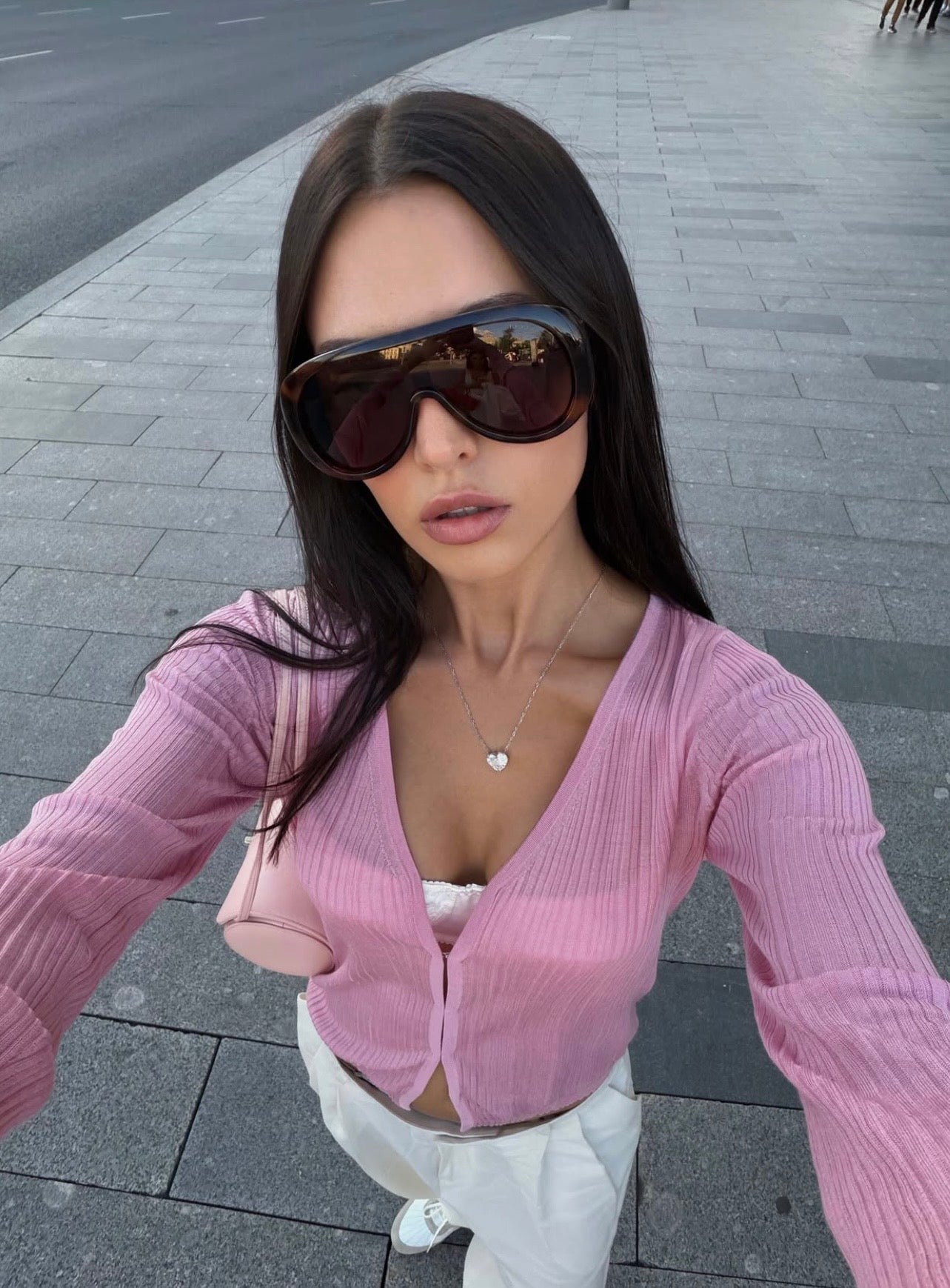 Cardigan in Pink